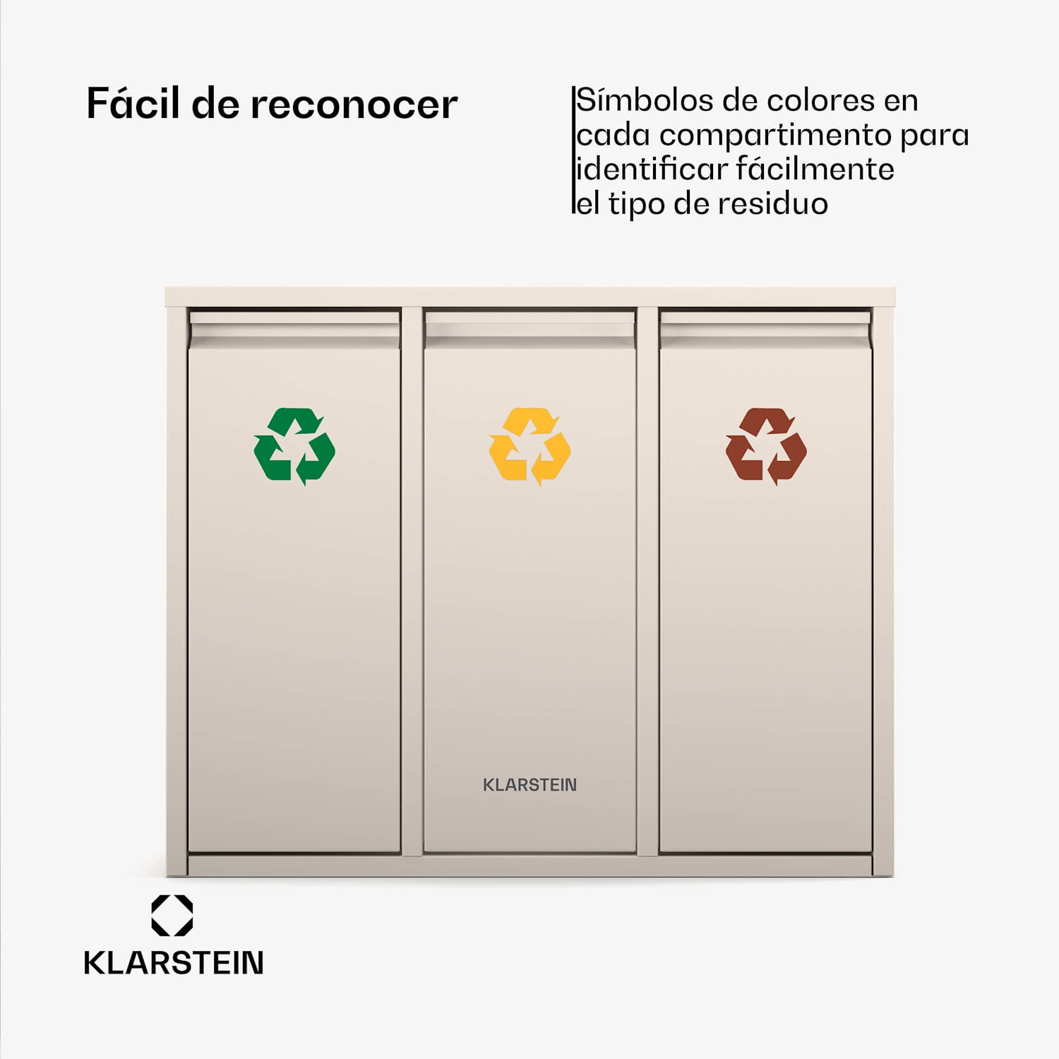 Ordnungshüter 3 Mülleimer | 45 Liter | 3 Mülleimer | geruchssicher | leichtes Befüllen 