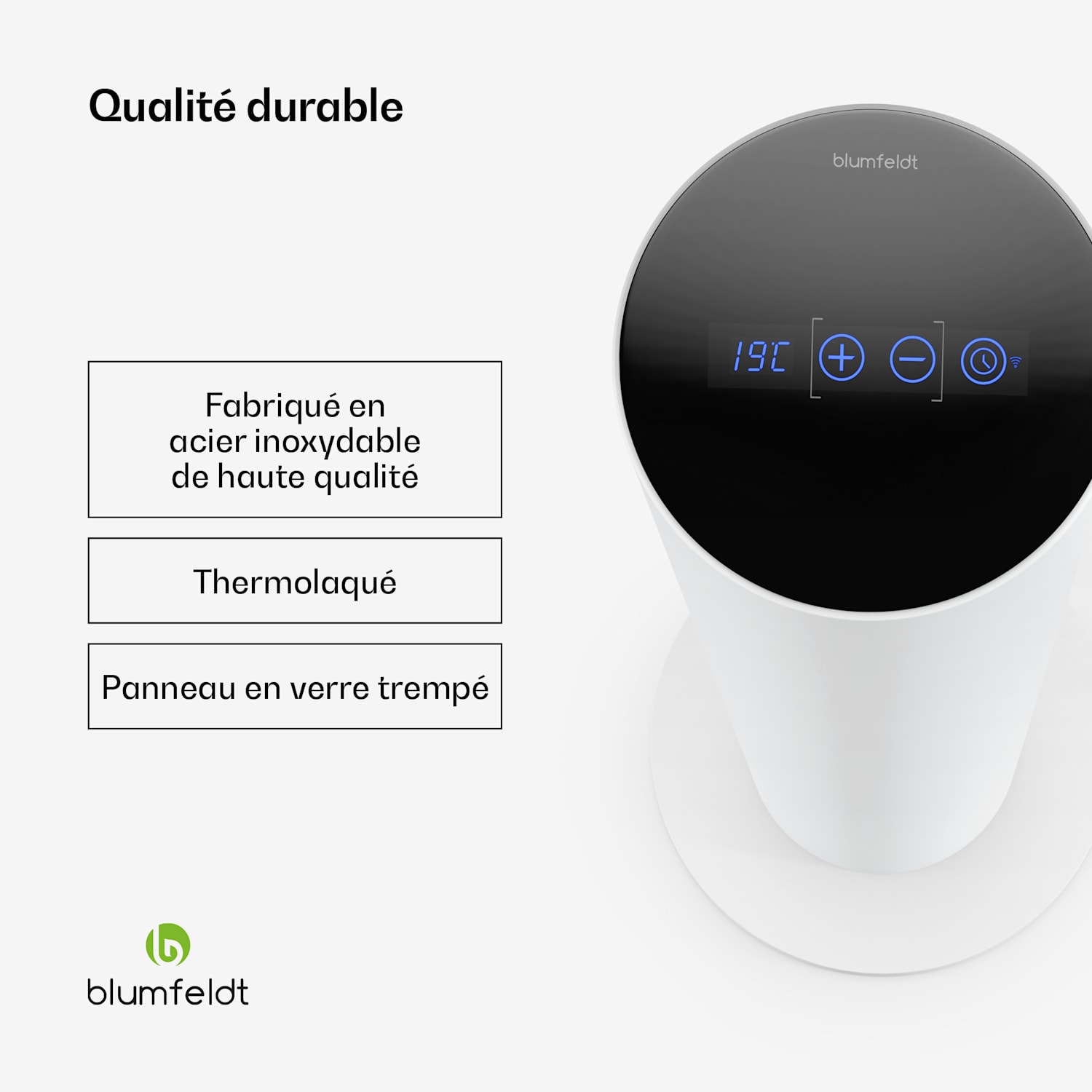 SmartFlow Tower infraroodstraler | 700W | 360° warmteafgifte | WLAN-bediening Wit