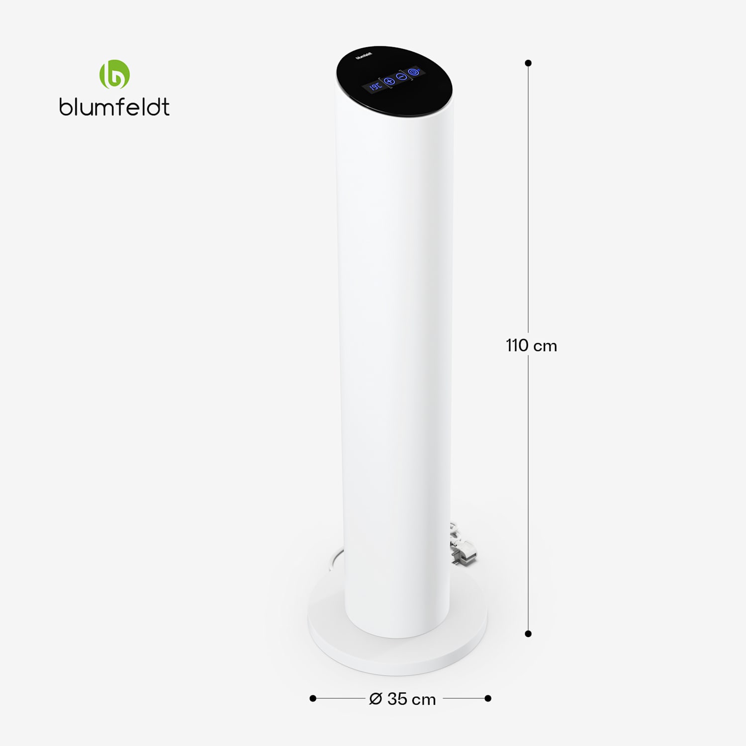 SmartFlow Tower infracrvena grijalica, 700 W, 360° distribucija topline, WLAN kontrola Bijela