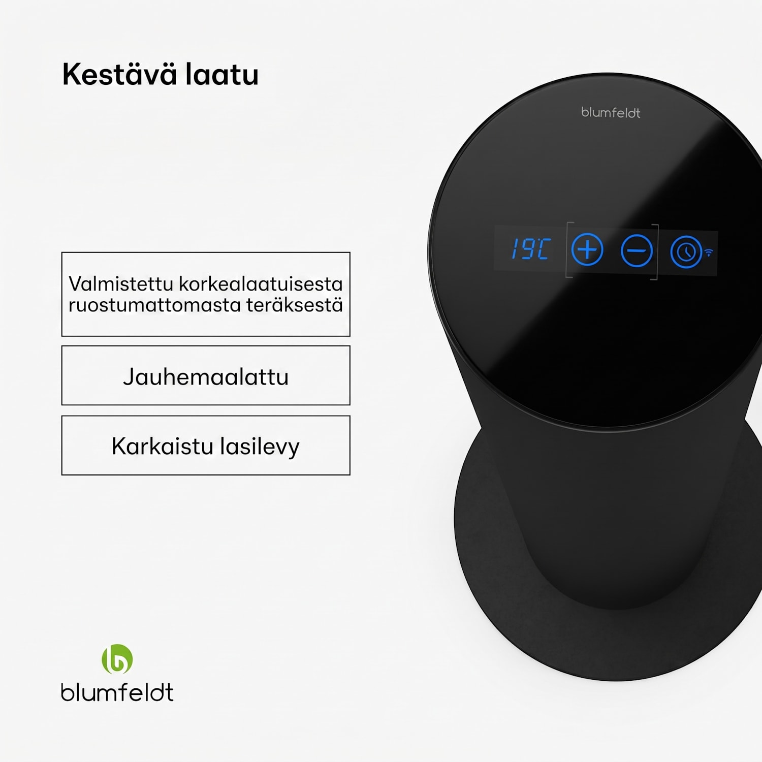 SmartFlow Tower -infrapunalämmitin | 700 W | 360° lämmönluovutus | WLAN-ohjaus 