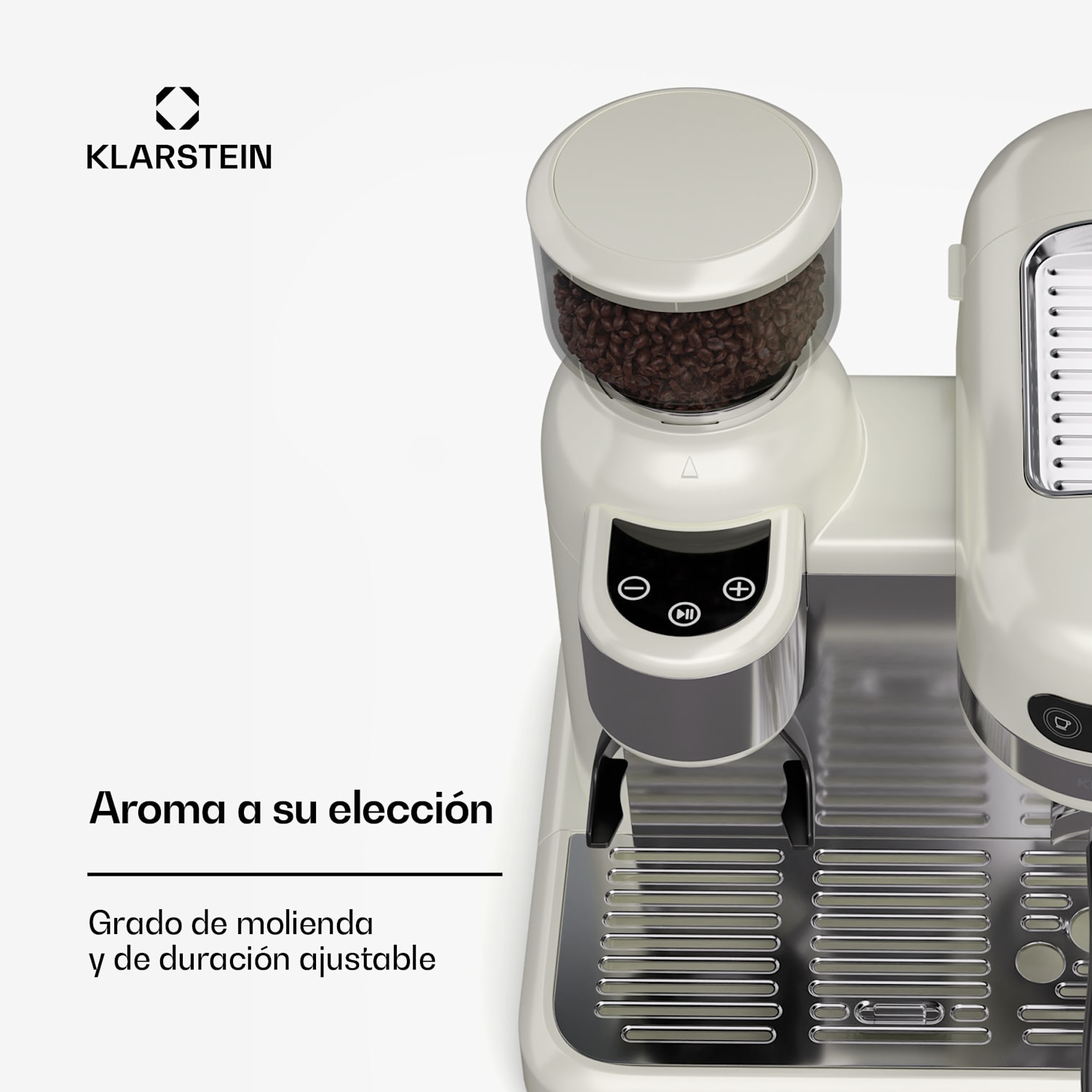 Bella Café Cafetera espresso | Vintage | Molinillo | 19 bar | Espuma de leche | 2 tazas | 1550 W Crema