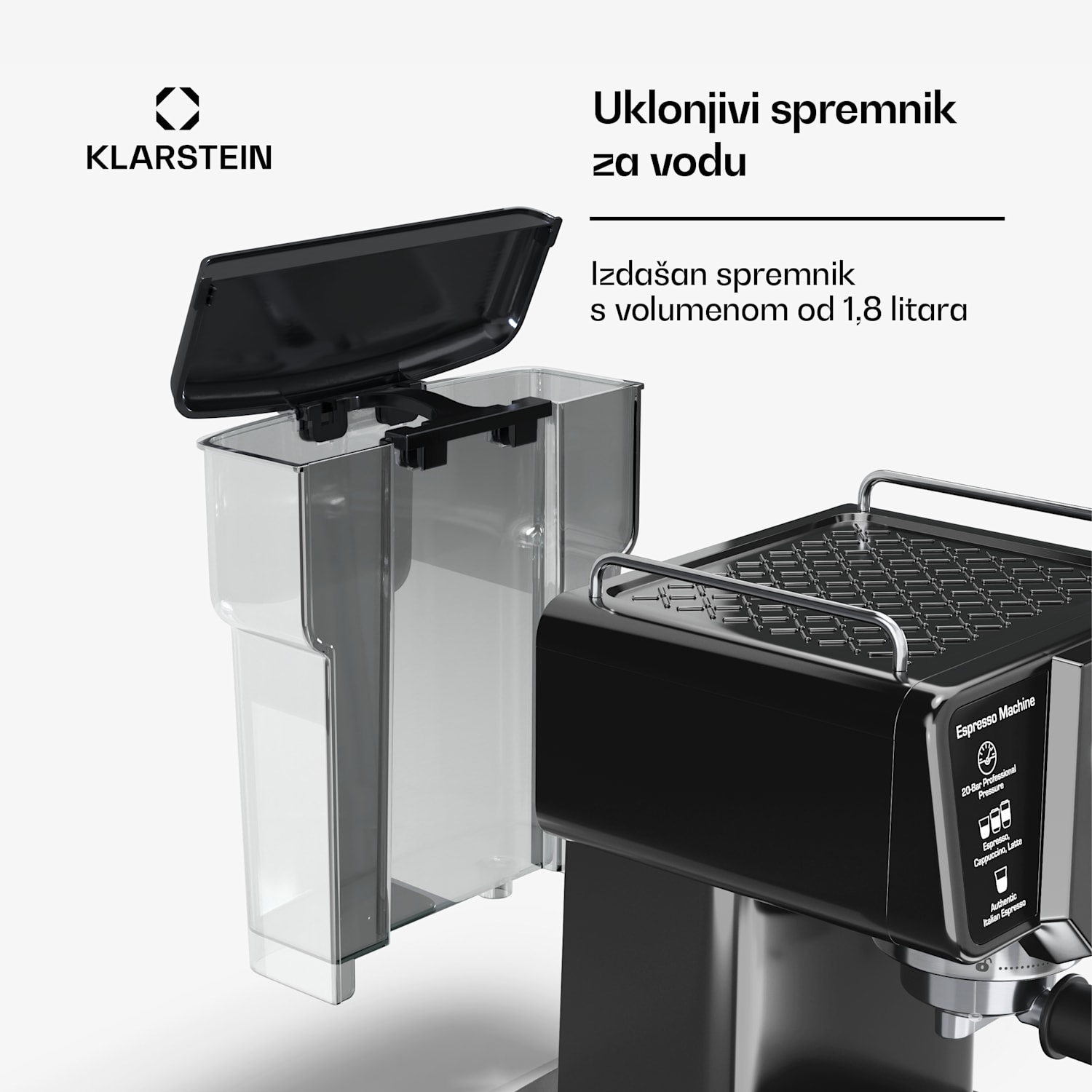 Libeica aparat za kavu s polugom, 1350 W, 19 bar, upravljanje dodirom, nehrđajući čelik, indikator pritiska i temperature 