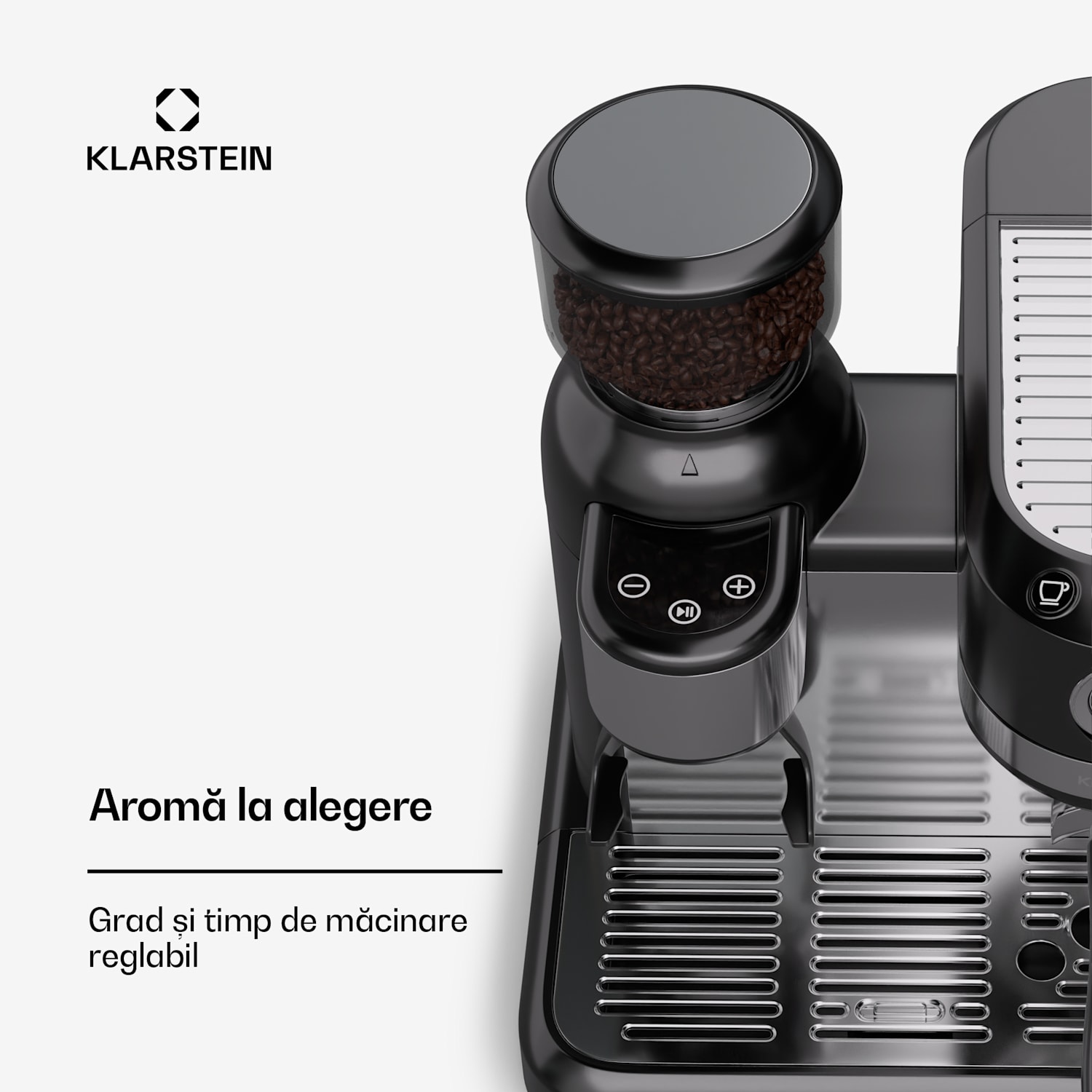 Espressor Bella, Vintage, râșniță, 19 bari, spumator de lapte, manometru, 1150 W Negru