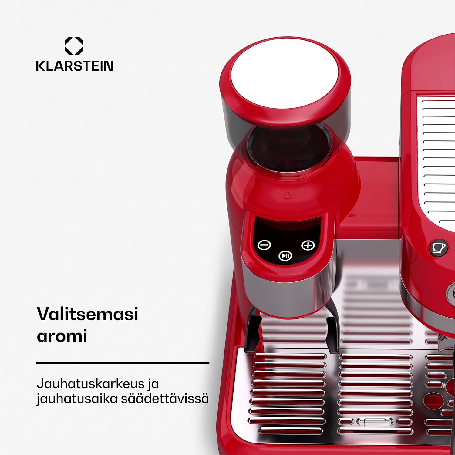 Bella Café espressokeitin | vintage | mylly | 19 bar | maitovaahto | painemittari | 1150 W Punainen