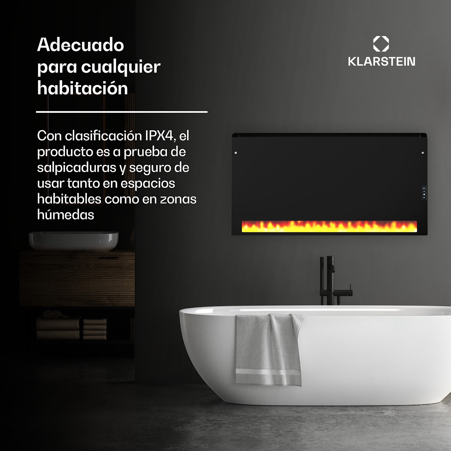 Calefactor de pared ZenHeat Graphene 1300W 70 x 60 cm