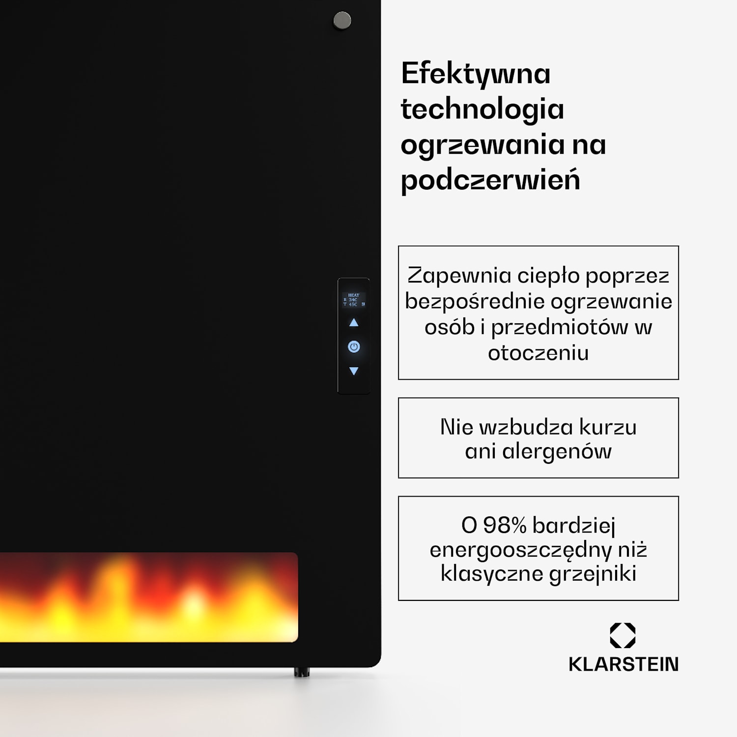 ZenHeat Graphene panel ścienny na podczerwień 1300 W 70 x 60 cm