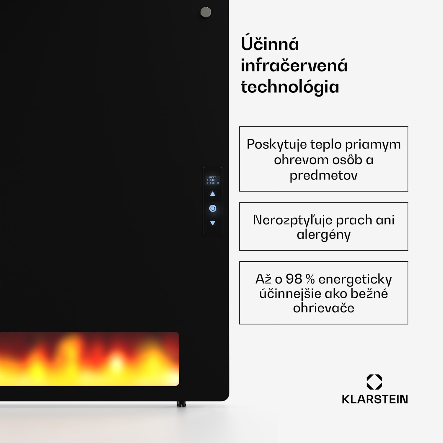 ZenHeat Graphene nástenný ohrievač 1300 W 70 x 60 cm