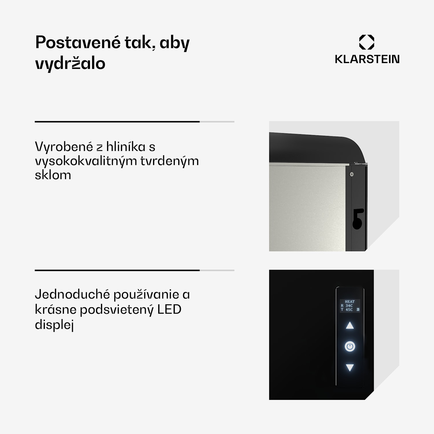 ZenHeat Graphene nástenný ohrievač 1300 W 70 x 60 cm