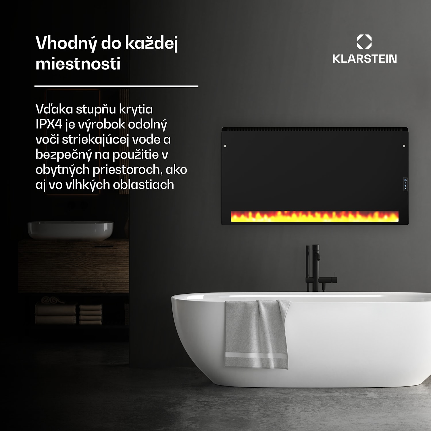 ZenHeat Graphene nástenný ohrievač 1300 W 70 x 60 cm