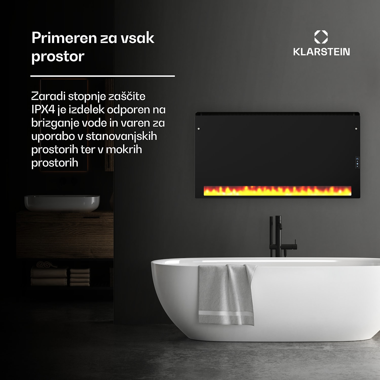 ZenHeat Graphene stenski grelnik 1300 W 70 x 60 cm