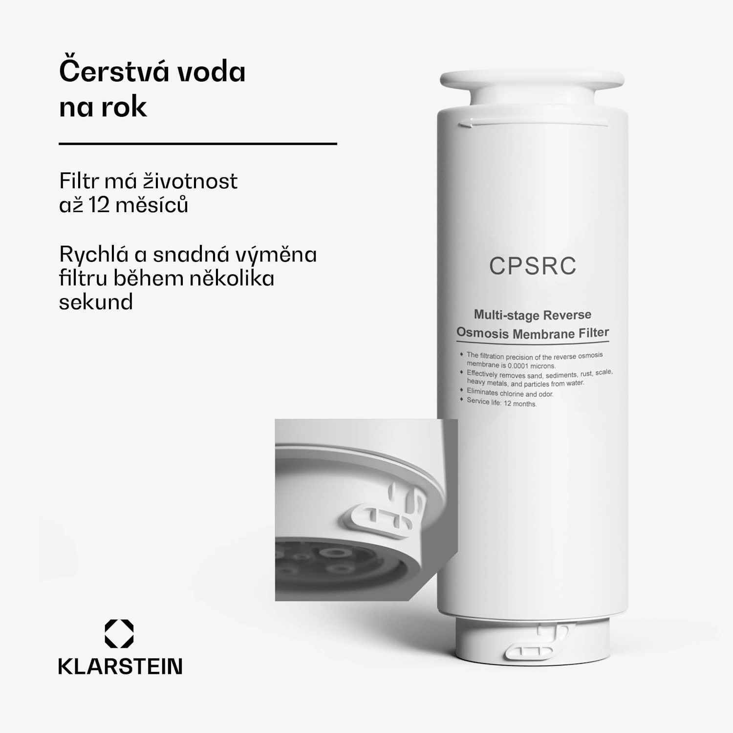 VitalPour náhradní filtr 75G, Odstraňuje 99,99 %, CF + PPC + RO membrána 