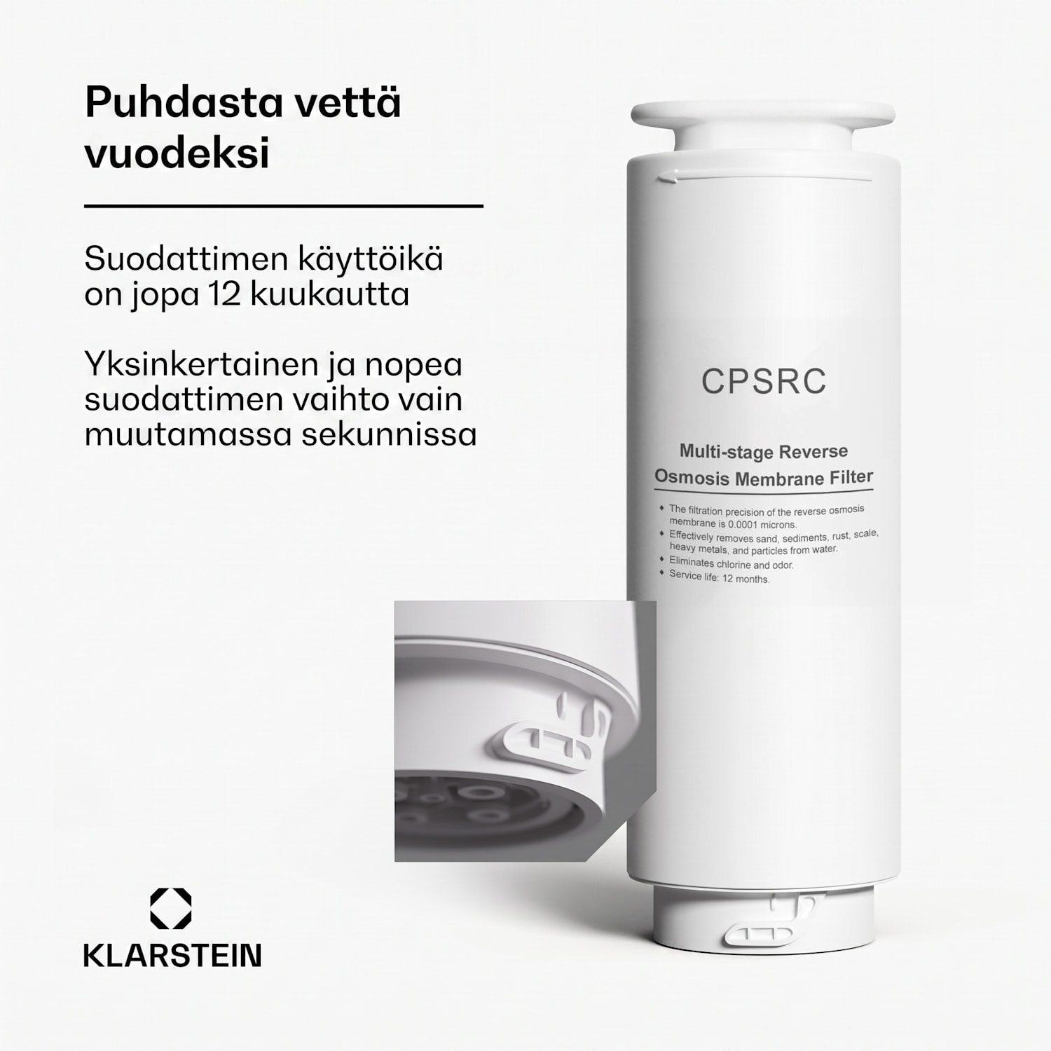 VitalPour varaosasuodatin 75G | poistaa 99,99 % | CF + PPC + RO-kalvo 