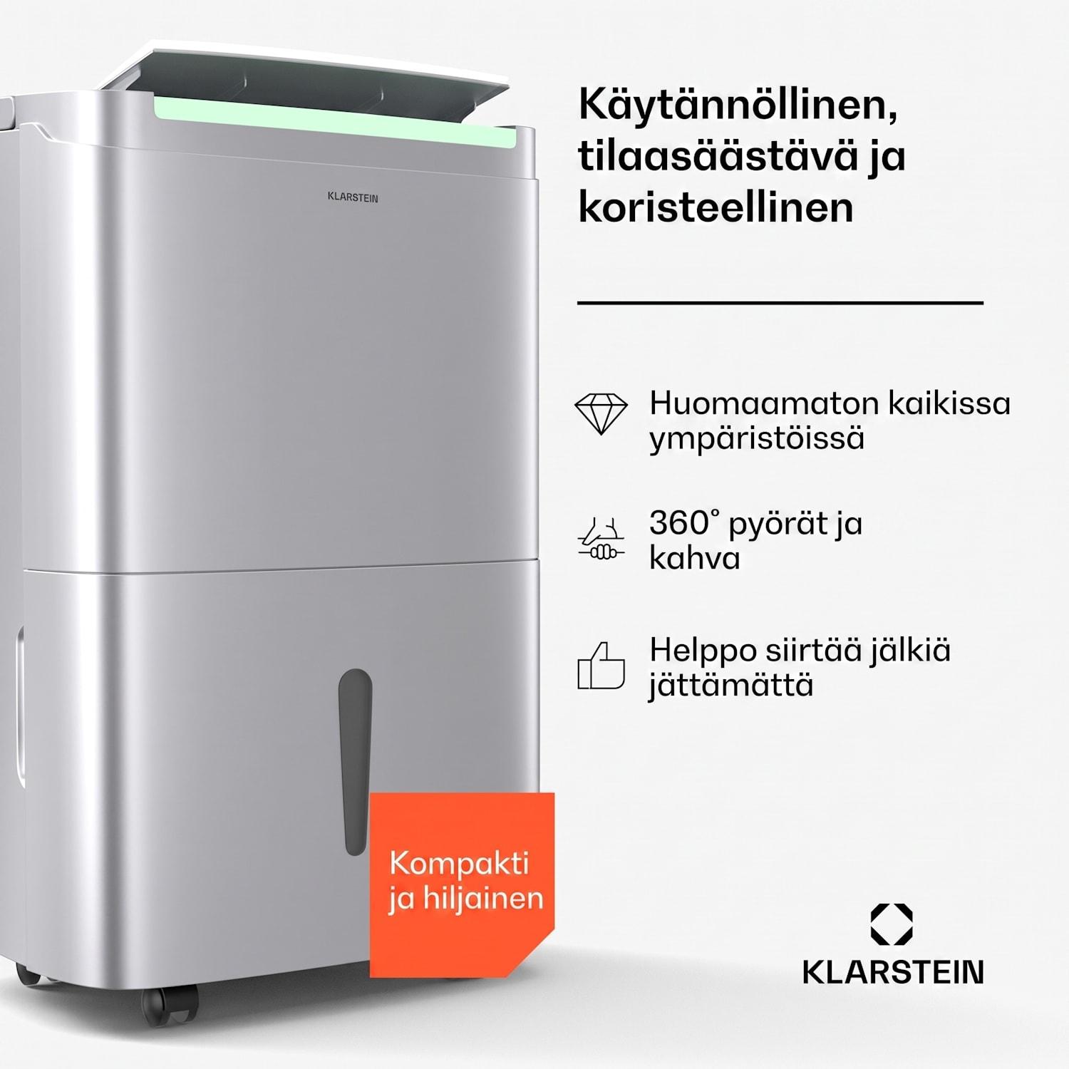DryFy Connect 40 ilmankuivain | 40 l / vrk | 30–45 m²  40L/24h | Hopea