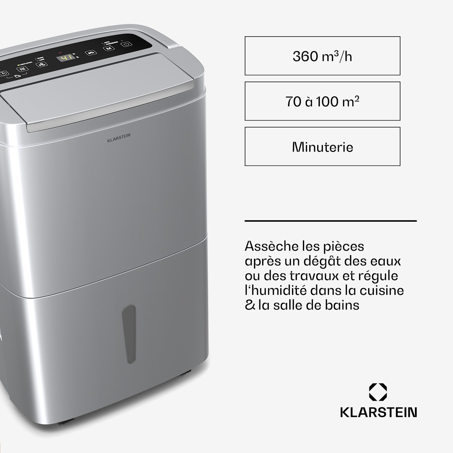 DryFy Connect 50 luchtontvochtiger | 50 l/dag | 45-55 m²  