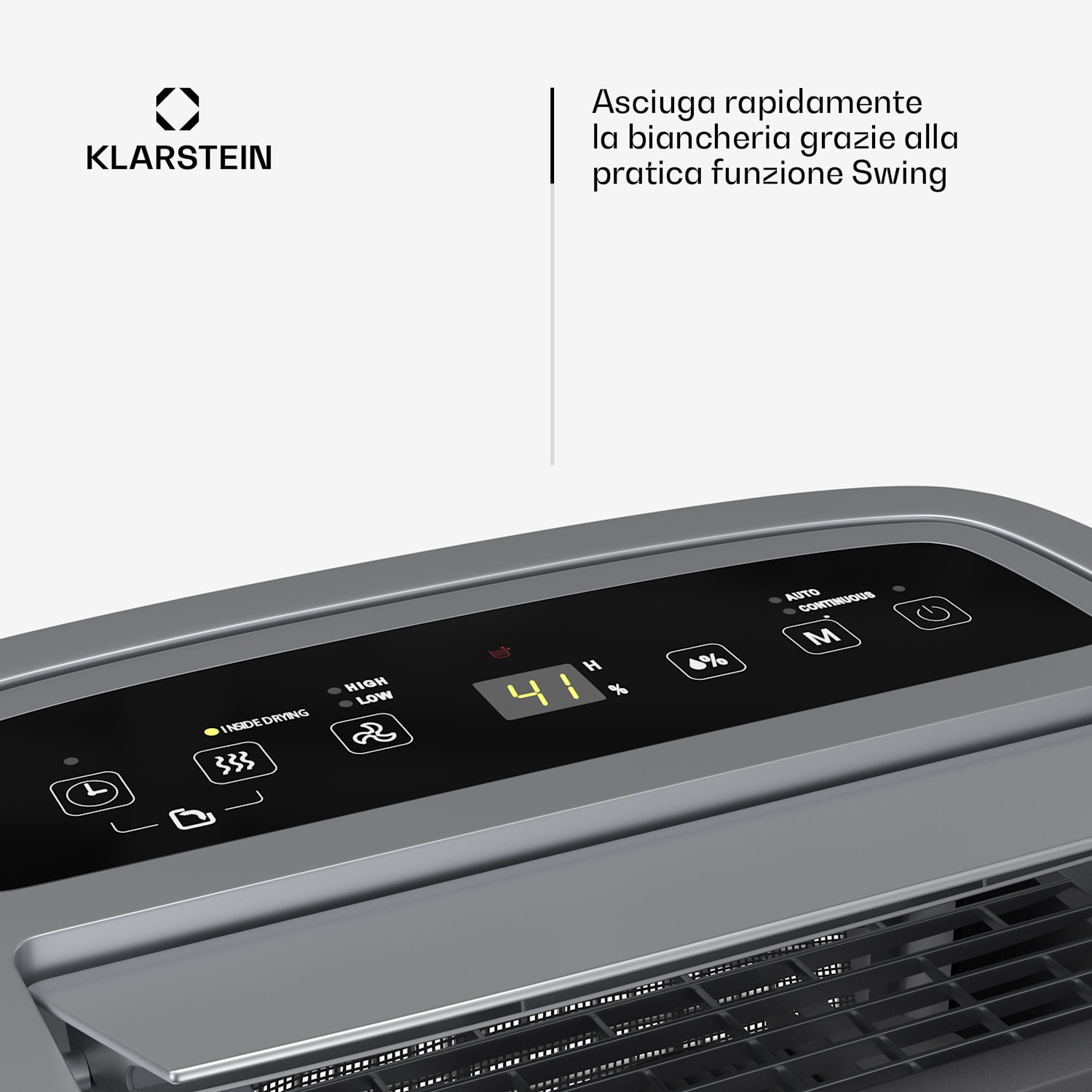 DryFy Connect 50 Deumidificatore | 50 litri / giorno  50L/24h | Argento