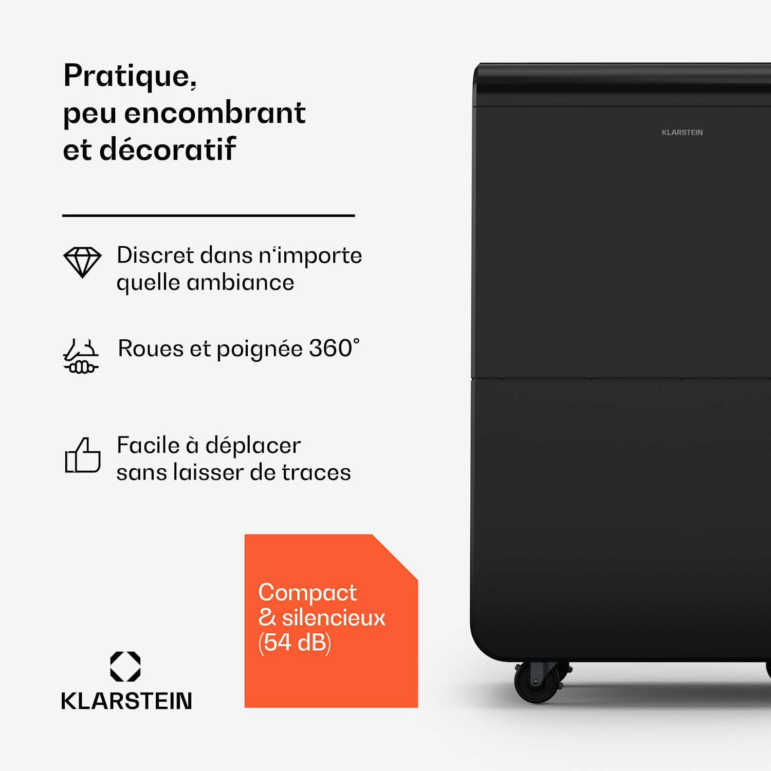 DryFy Grand Smart 70 L Déshumidificateur 70L/24h | Anthracite