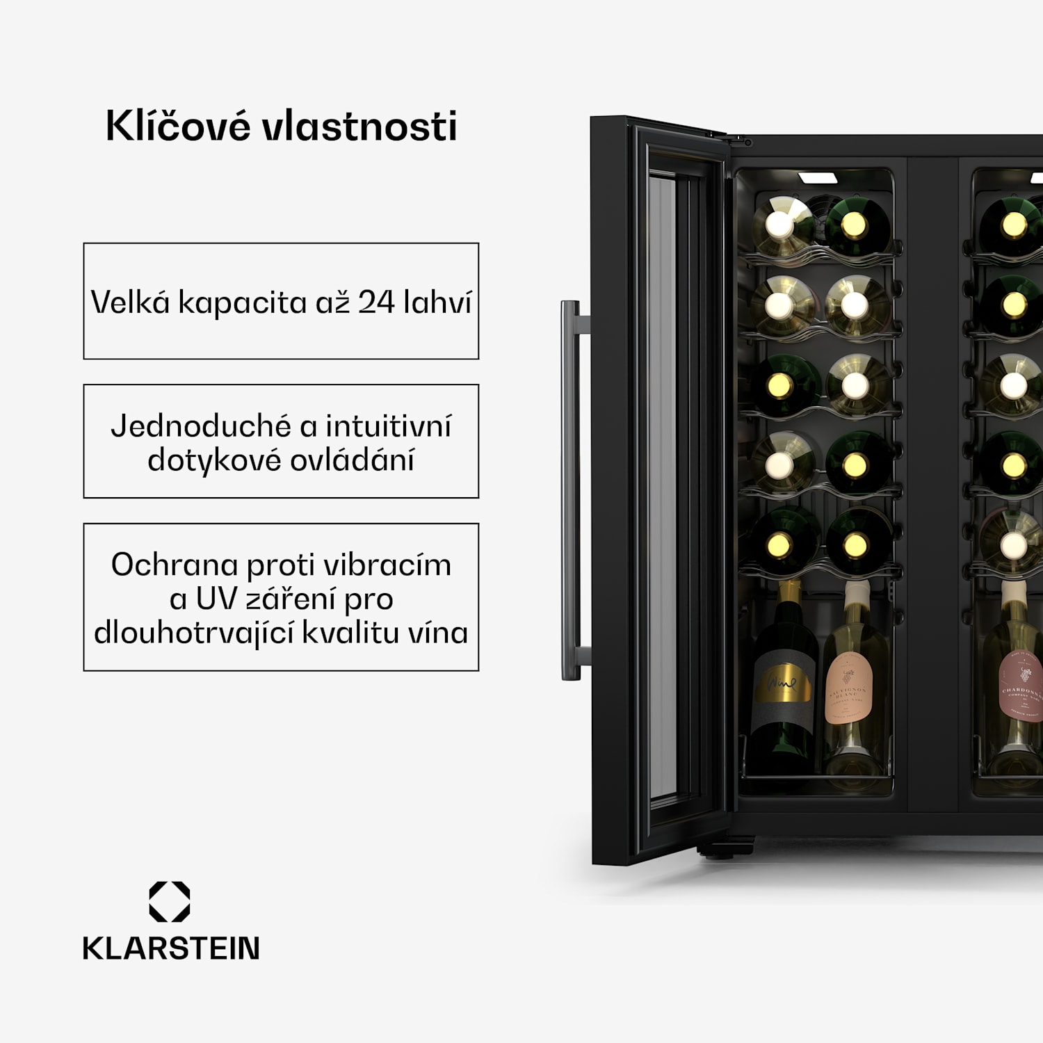 Shiraz Weinkühlschrank| 2 Kühlzonen, Touch-Steuerung, LED-Beleuchtung, freistehend 