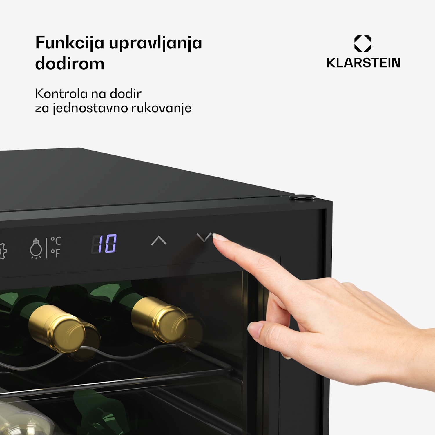 Shiraz hladnjak za vino, 2 rashladne zone, LED osvjeljenje, upravljanje dodirom, samostojeći 36 boca | 2 | Crna