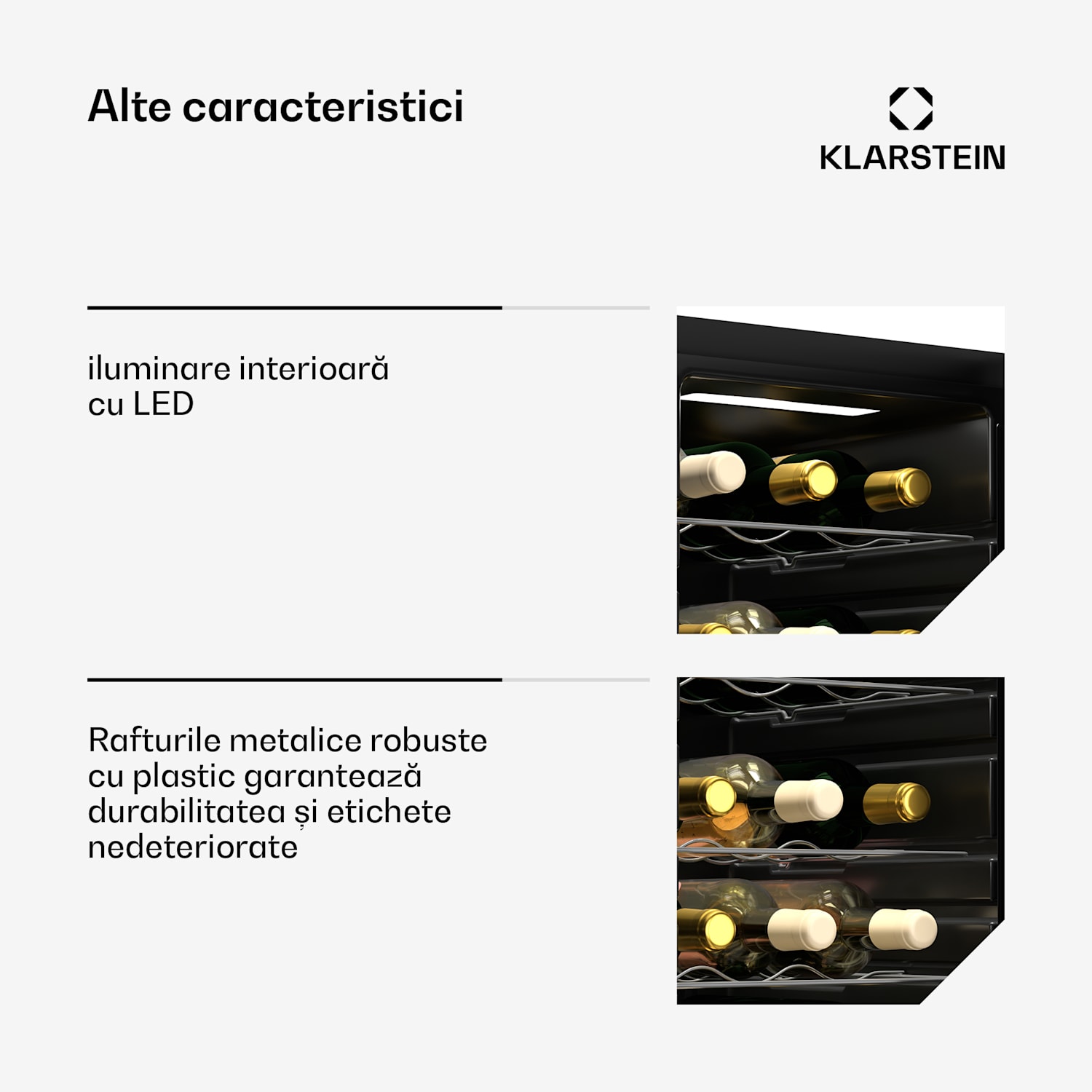 Frigider pentru vinuri Shiraz, 2 zone de răcire, iluminare cu LED, control tactil, de sine stătător 36 de sticle | 2 | Negru