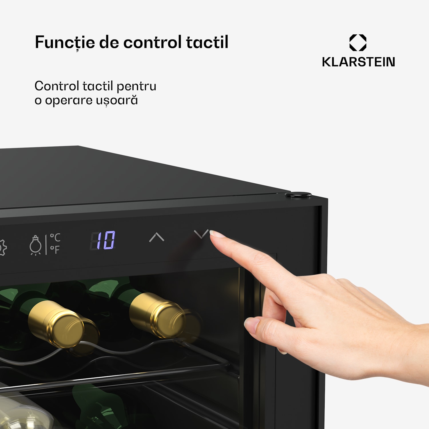 Frigider pentru vinuri Shiraz, 2 zone de răcire, iluminare cu LED, control tactil, de sine stătător 36 de sticle | 2 | Negru