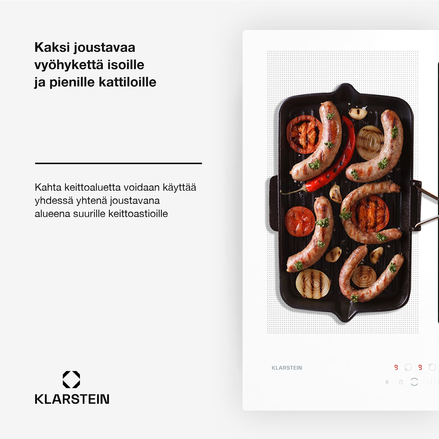 Chef-Fusion Down Air System | 2 in 1 | induktioliesi + liesituuletin | tehokas | 7200 W 60 cm | Valkoinen