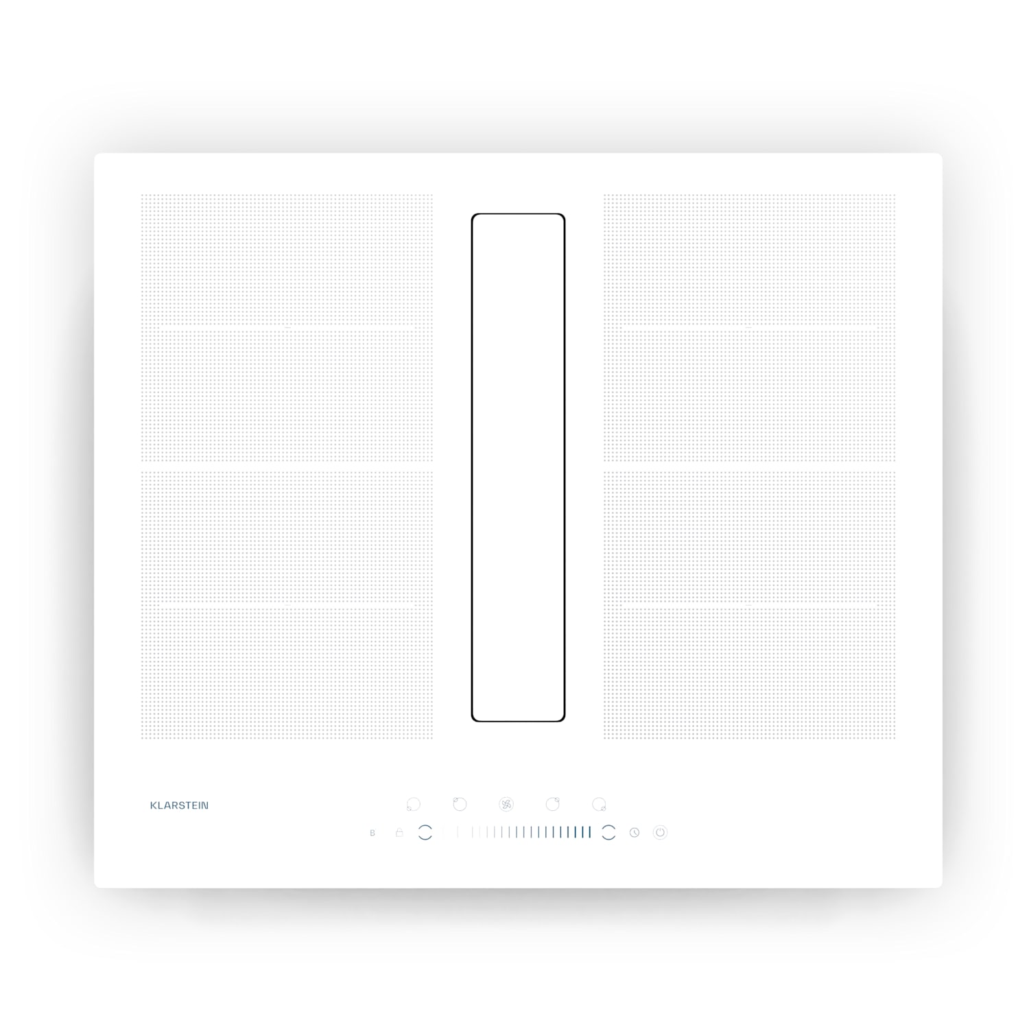 Chef-Fusion Down Air System | 2-en-1 | table à induction + hotte aspirante | puissant | 7200 W 60 cm | Blanc