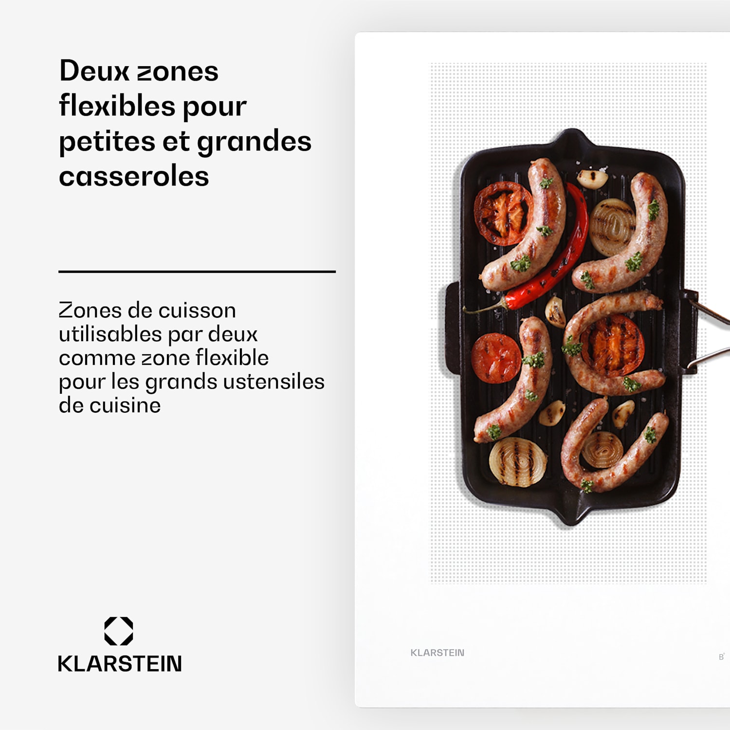 Chef-Fusion Down Air System | 2-in-1 | inductiekookplaat + afzuigkap | krachtig | 7200 W 77 cm | Wit