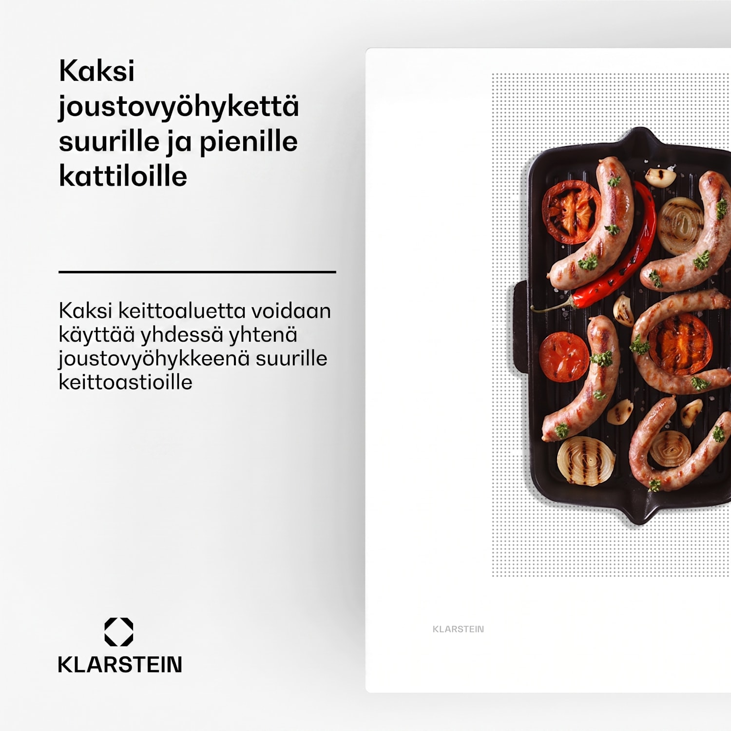 Chef-Fusion Down Air System | 2 in 1 | induktioliesi + liesituuletin | tehokas | 7200 W 90 cm | Valkoinen