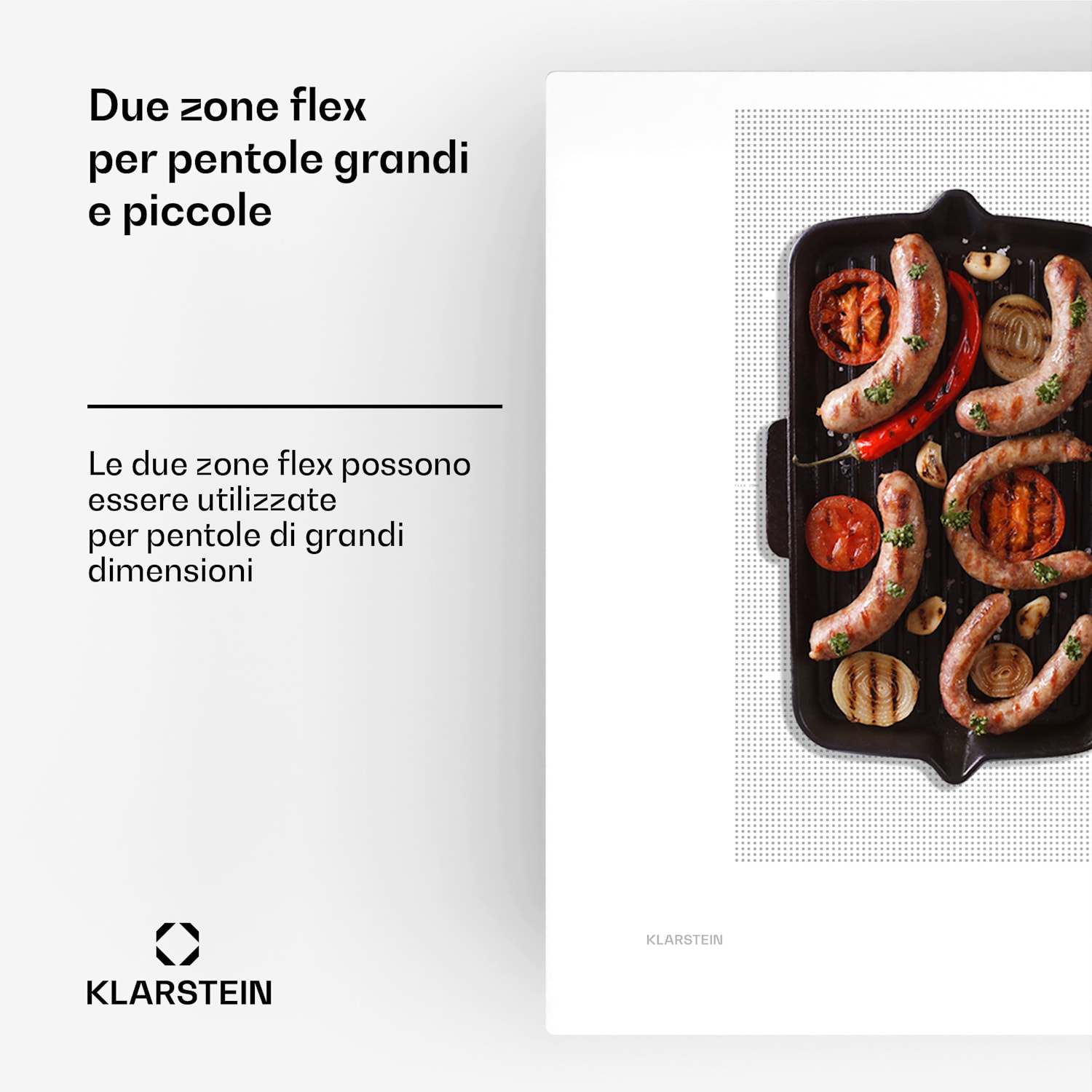 Chef-Fusion - Impianto Down Air | 2in1 | Piano cottura a induzione + cappa aspirante | Potente | 7200 W 90 cm | Bianco