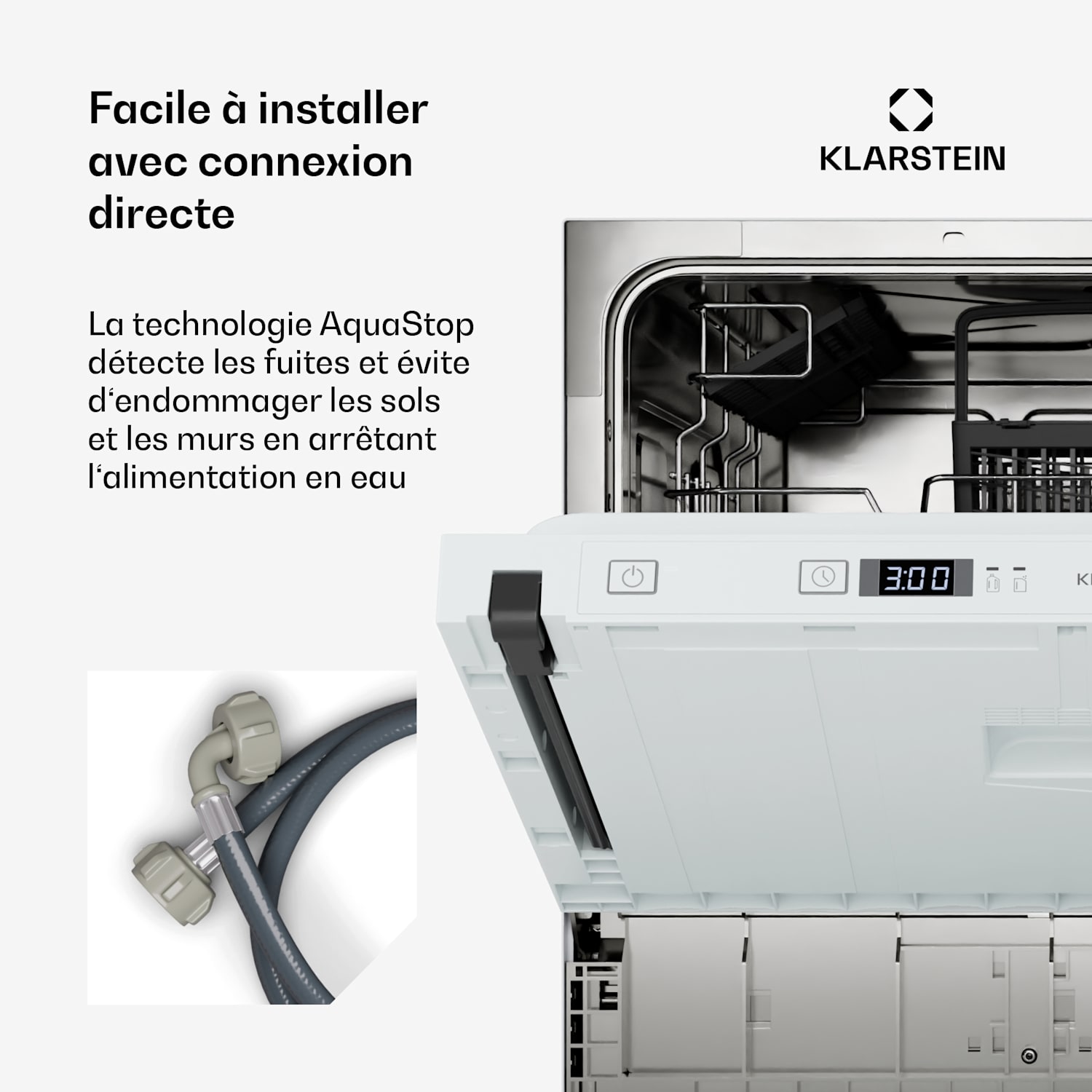 Havasia UV 6 Secret lave-vaisselle encastrable | compact | 6 couverts | Lumière UV | 6 programmes 