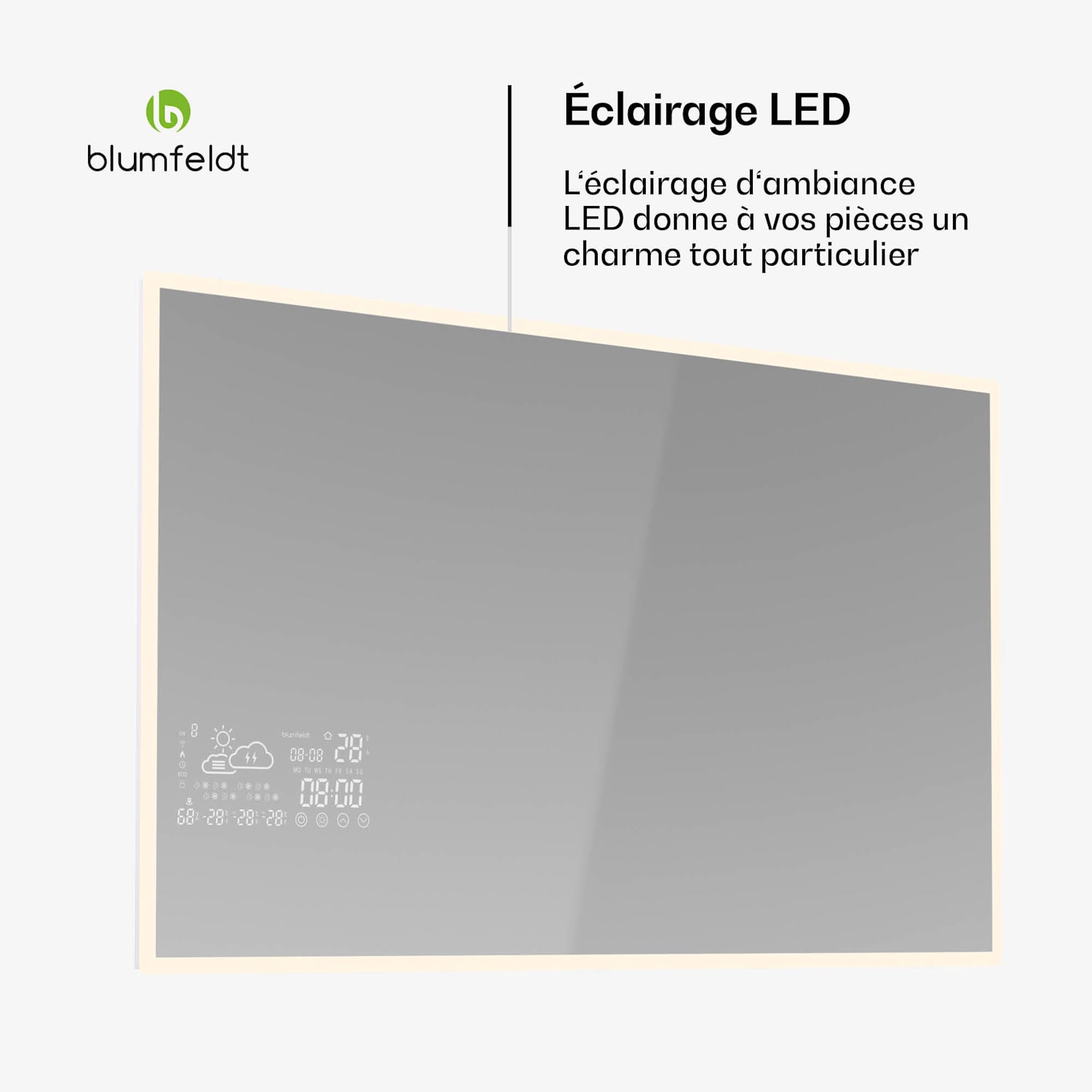 Radiateur infrarouge | Smart Mirror | Infrarouge | 500 W | IP44 