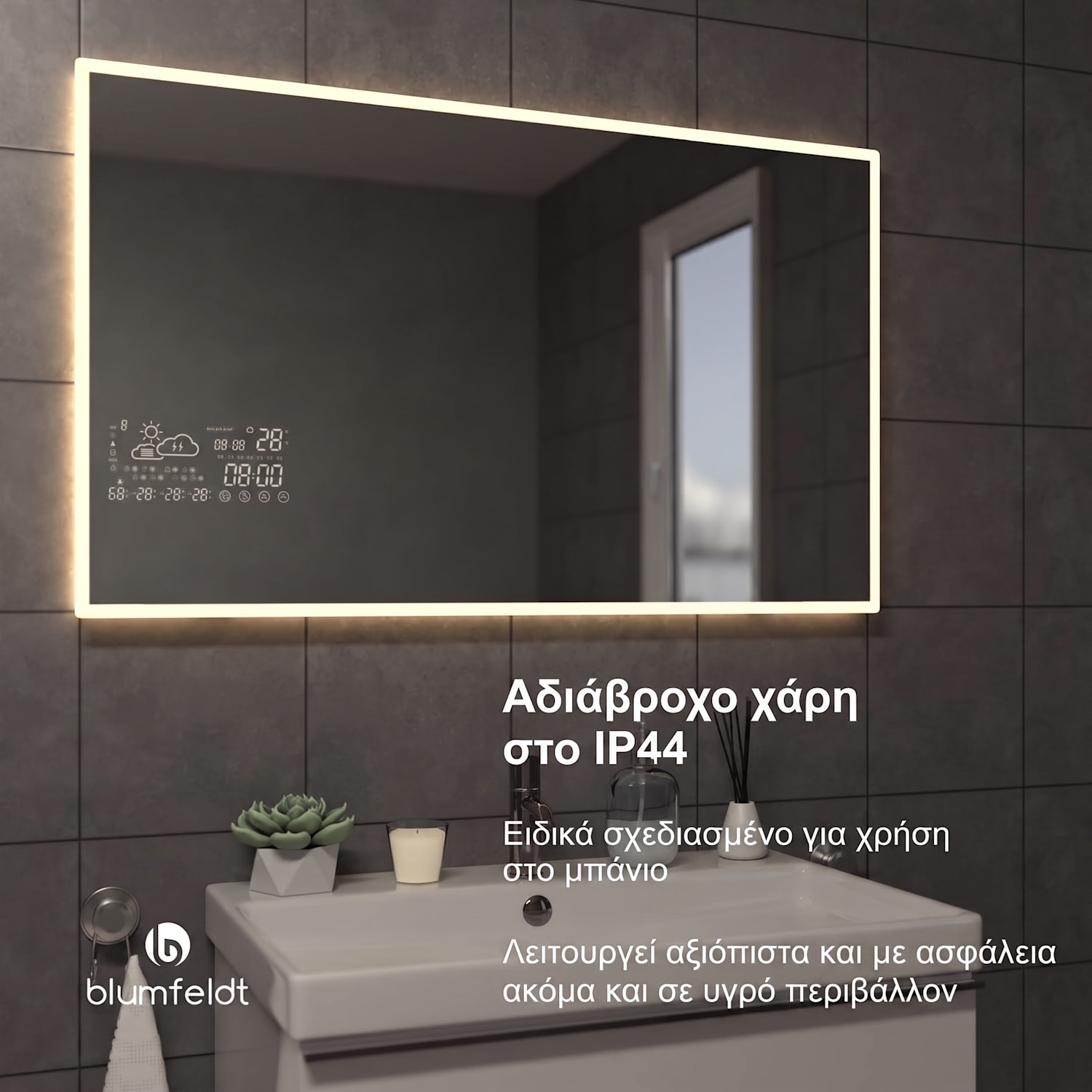 ReflectiHeat Smart 500W 60x100cm Θερμάστρα Υπερύθρων με Καθρέφτη 100 x 60 cm | 500 W