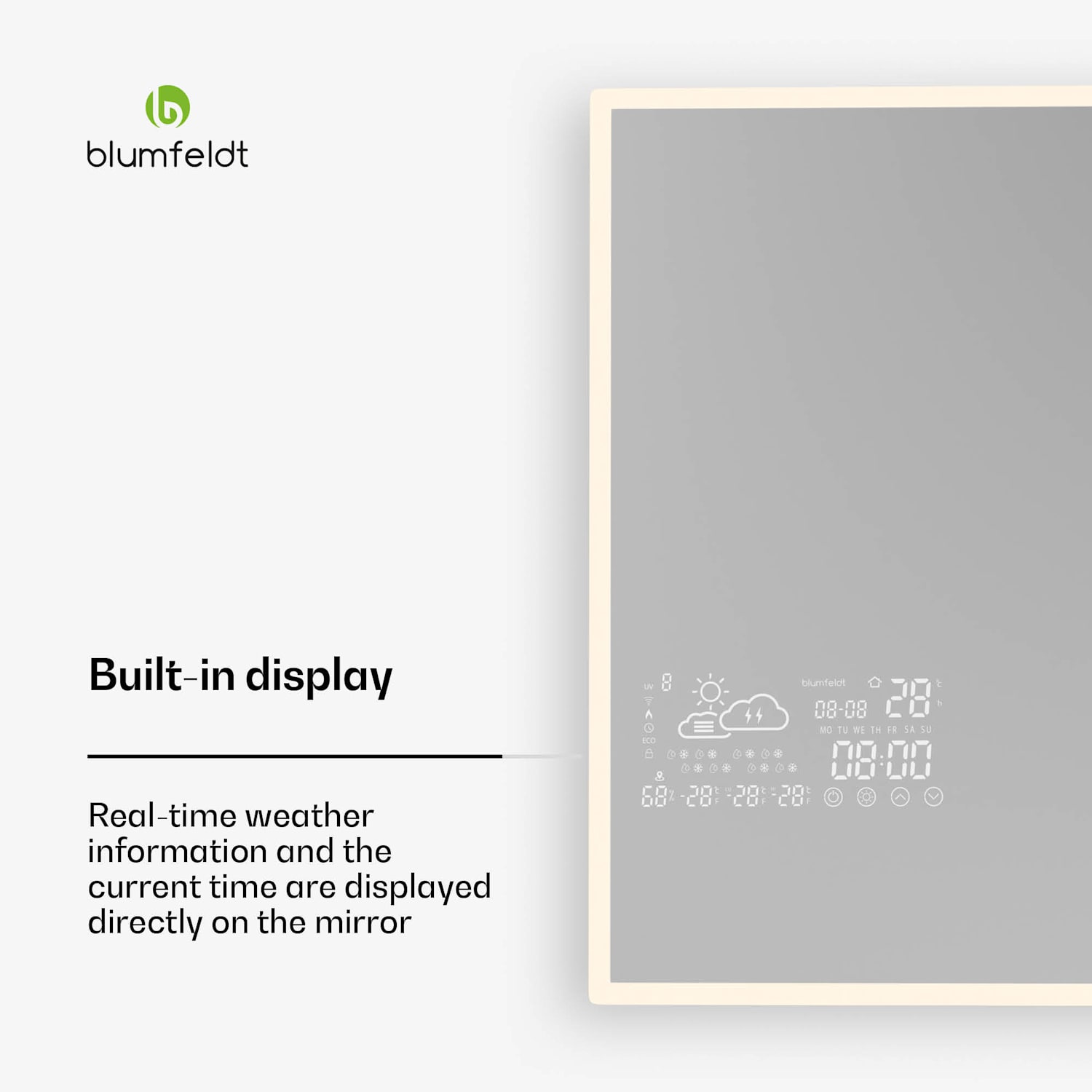 Infraroodverwarming | Smart Mirror | Infrarood | 600 W | IP44 120 x 60 cm | 600 W