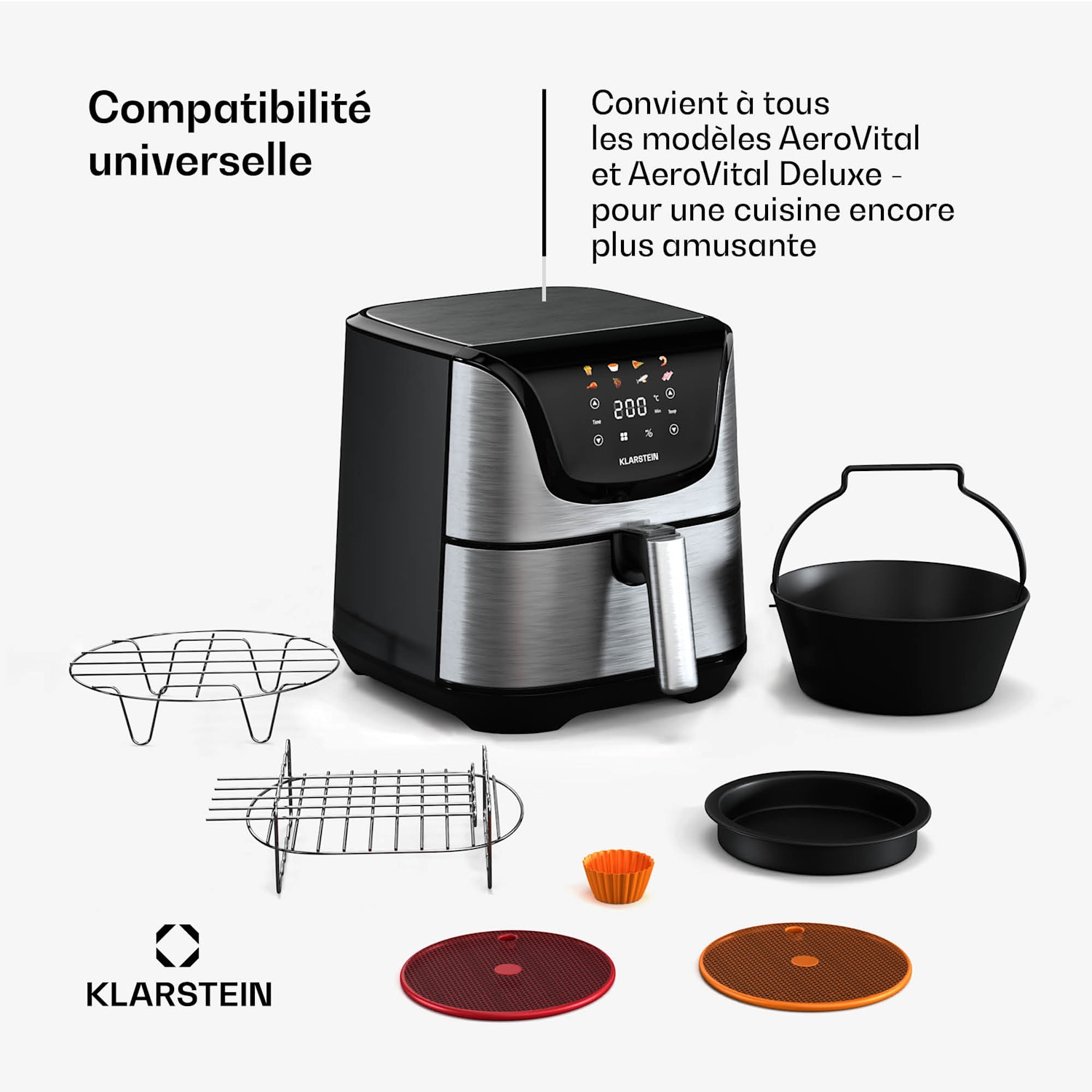 AeroVital Deluxe Color Touch set d'accessoires | 6 pièces | qualité alimentaire | compatible lave-vaisselle 