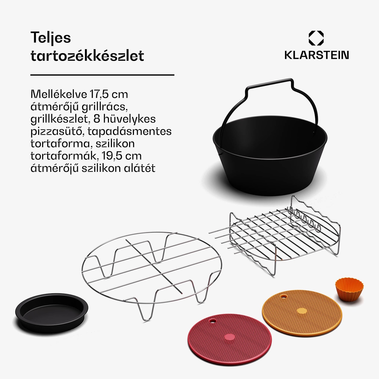 AeroVital Deluxe Colour Touch tartozékkészlet, 6 darab, élelmiszerekhez alkalmas, mosogatógépben mosható 