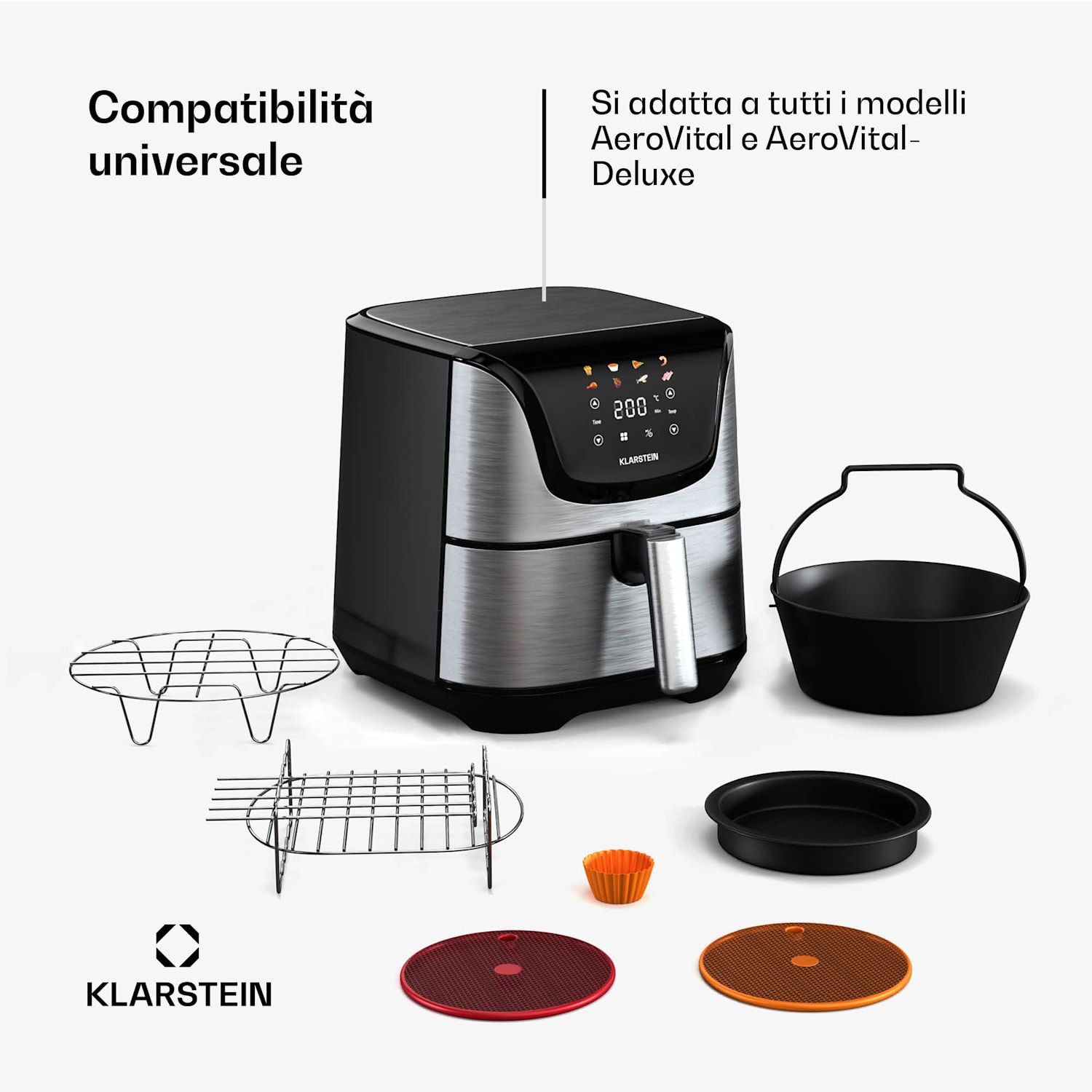 AeroVital Deluxe Color Touch Zubehörset | 6-teilig | lebensmittelecht | spülmaschinenfest 