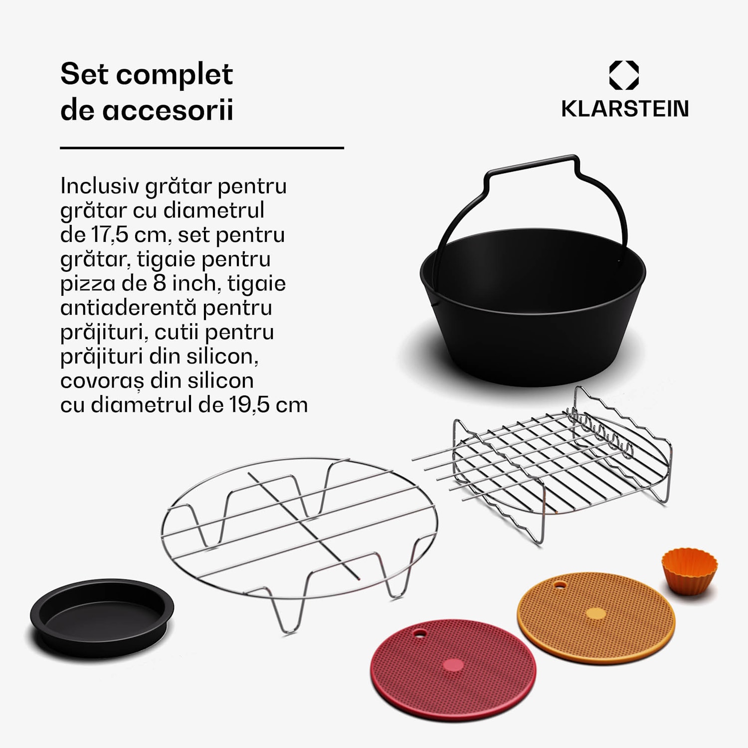 Setul de accesorii AeroVital Deluxe Colour Touch, 6 piese, potrivit pentru alimente, potrivit pentru mașina de spălat vase. 