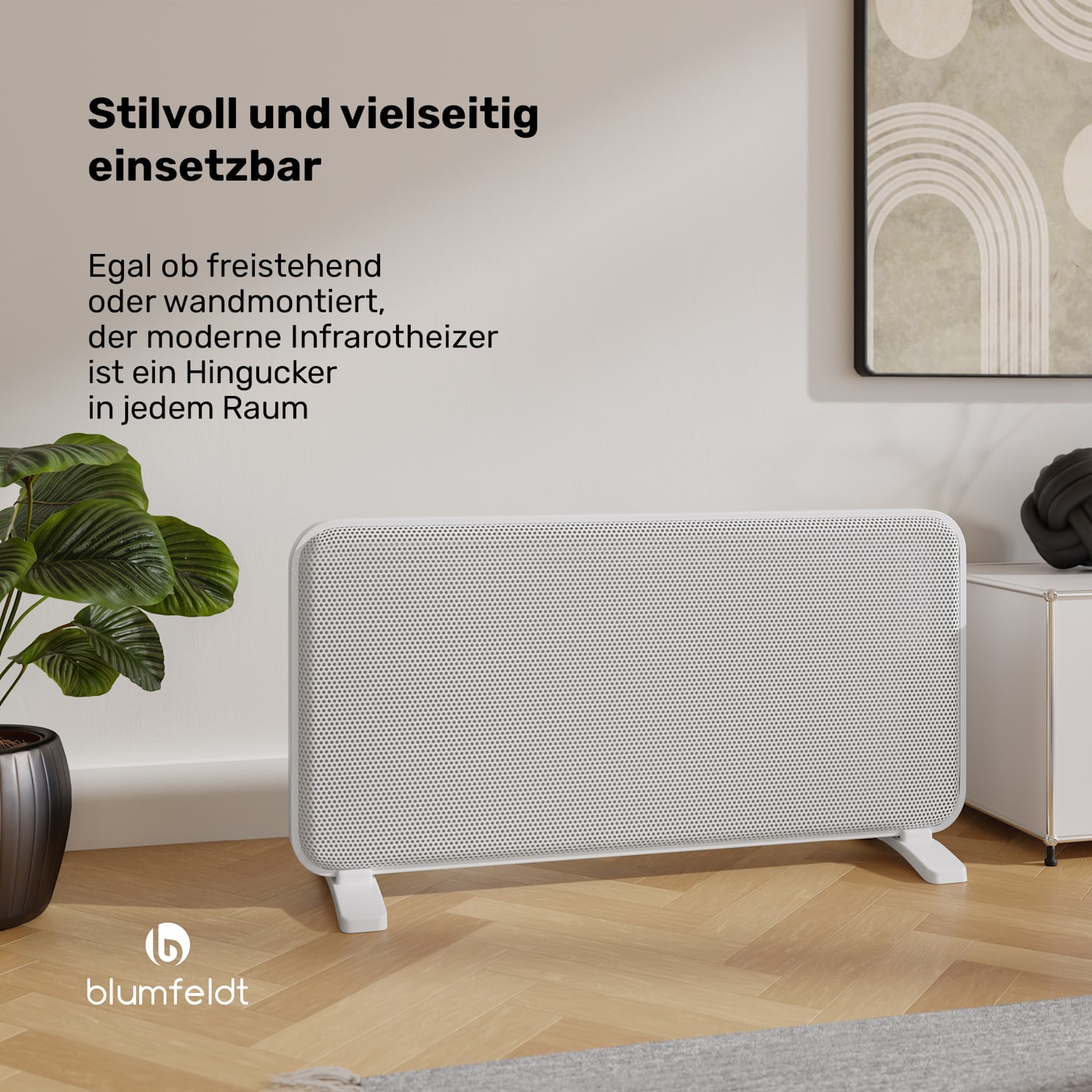 SwiftWave Infrarotheizer | 2000 W | bis 20 m² | App- Touch-Steuerung | Graphen Weiß