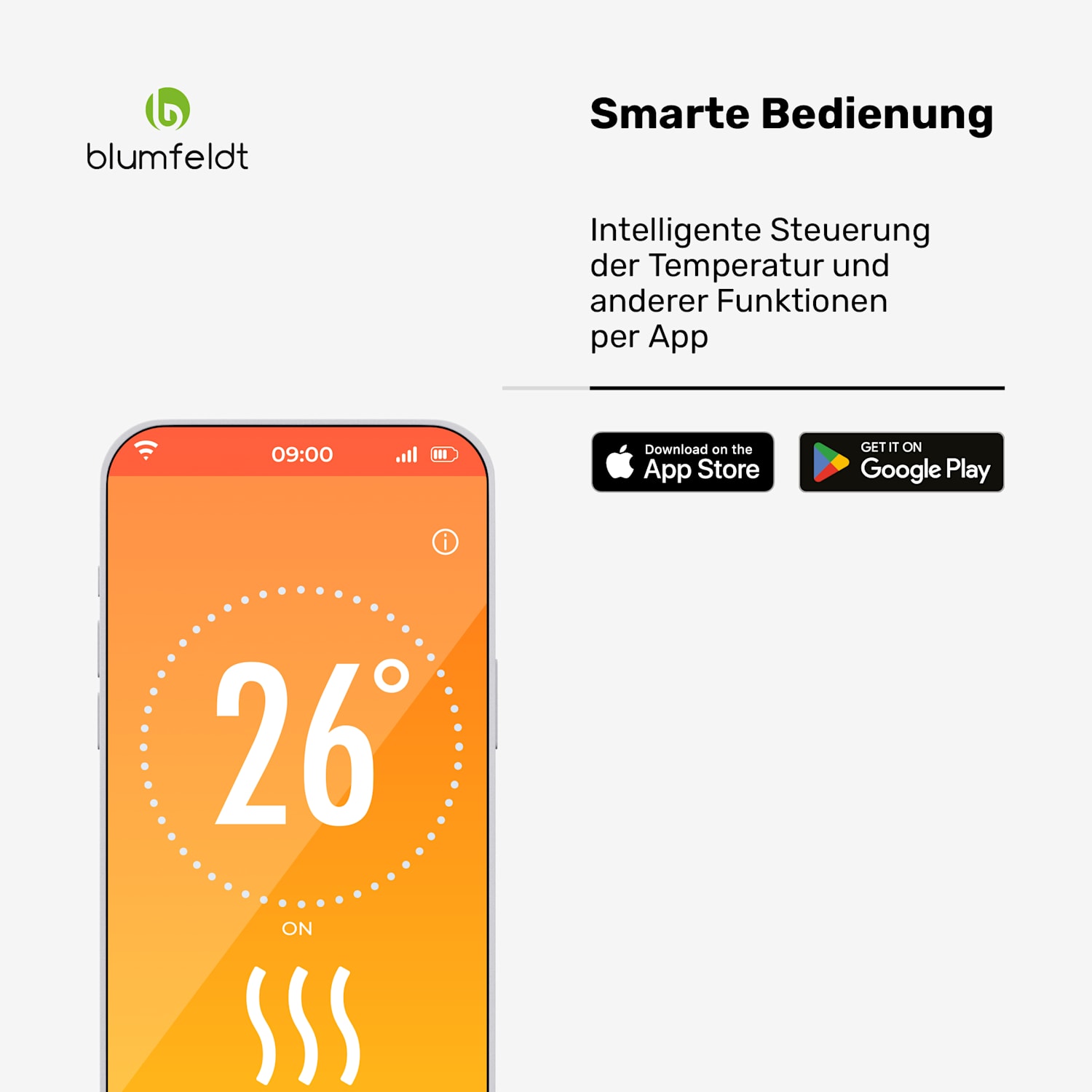 SwiftWave Infrarotheizer | 2000 W | bis 20 m² | App- Touch-Steuerung | Graphen Weiß