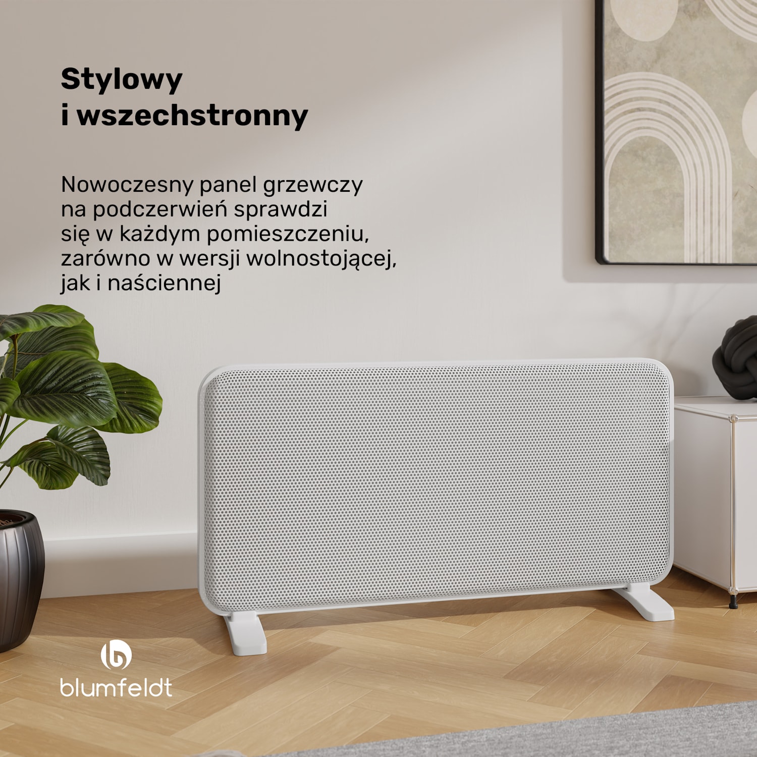 SwiftWave panel grzewczy na podczerwień, 2000 W, do 20 m², sterowanie dotykowe, aplikacja, grafen 