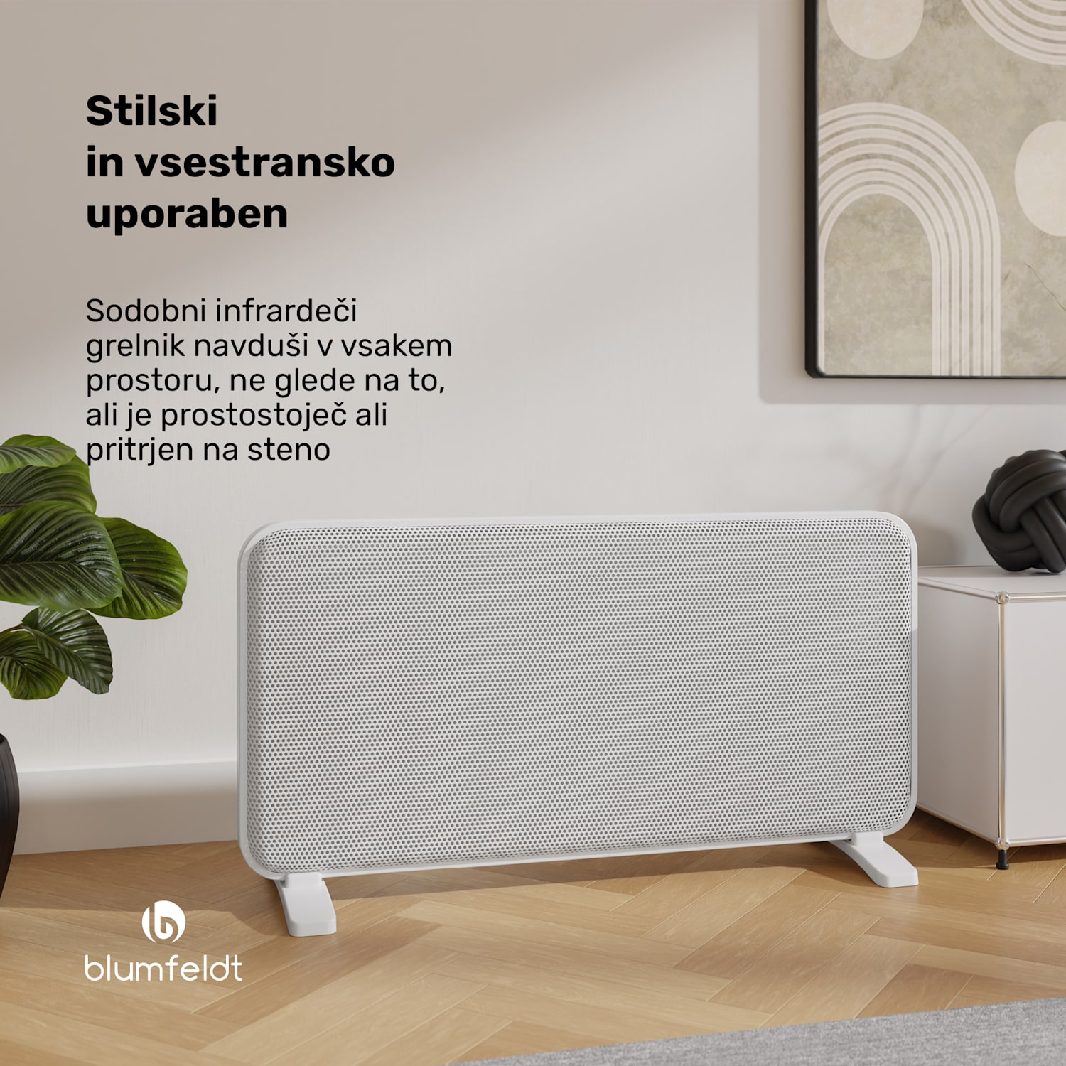 Infrardeči grelnik SwiftWave, 2000 W, do 20 m², aplikacija za upravljanje na dotik, grafen 