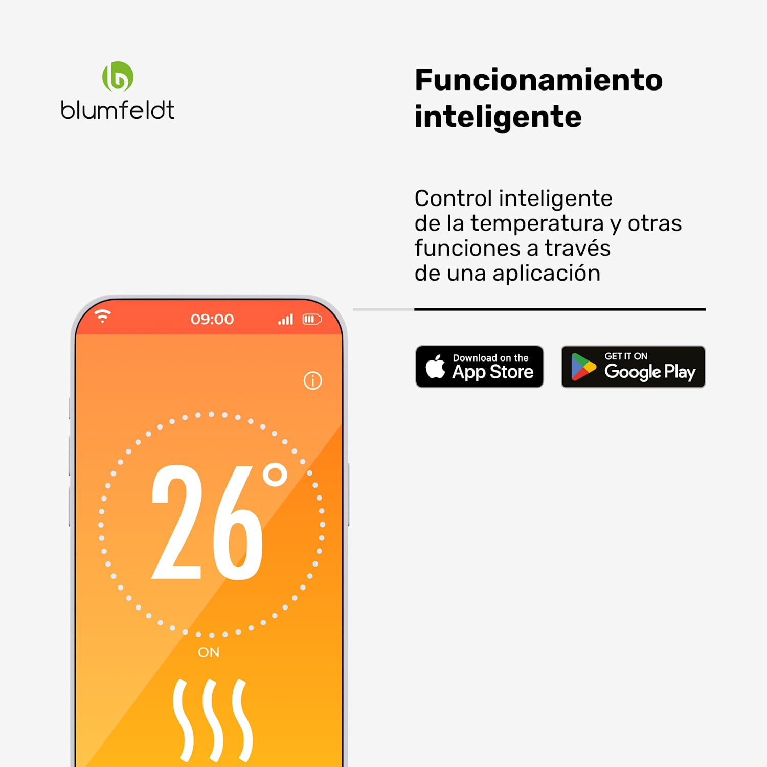 SwiftWave Calefactor por infrarrojos | 2000 W | Hasta 20 m² | Control táctil mediante aplicación | Grafeno Negro