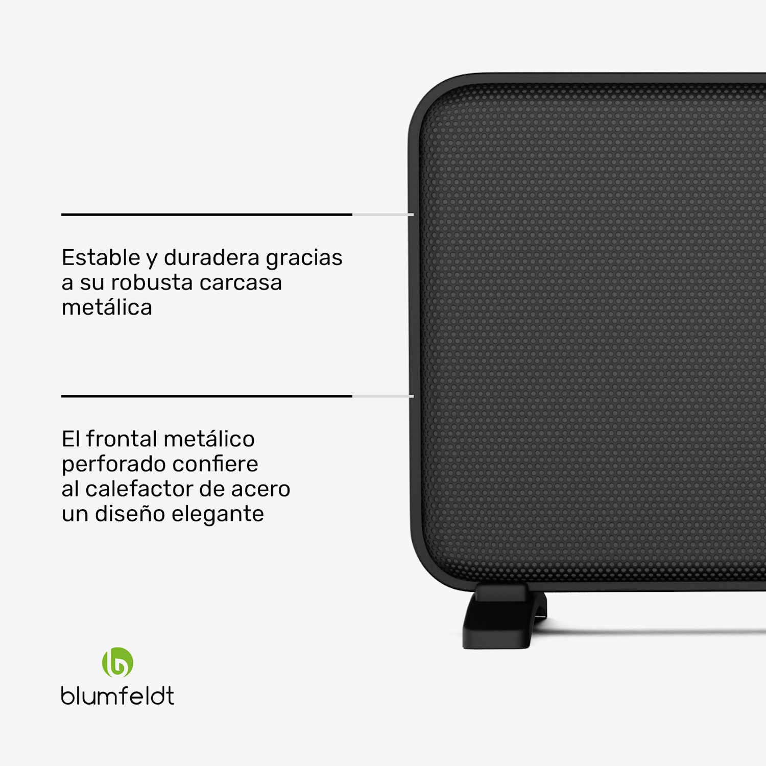 SwiftWave Calefactor por infrarrojos | 2000 W | Hasta 20 m² | Control táctil mediante aplicación | Grafeno Negro