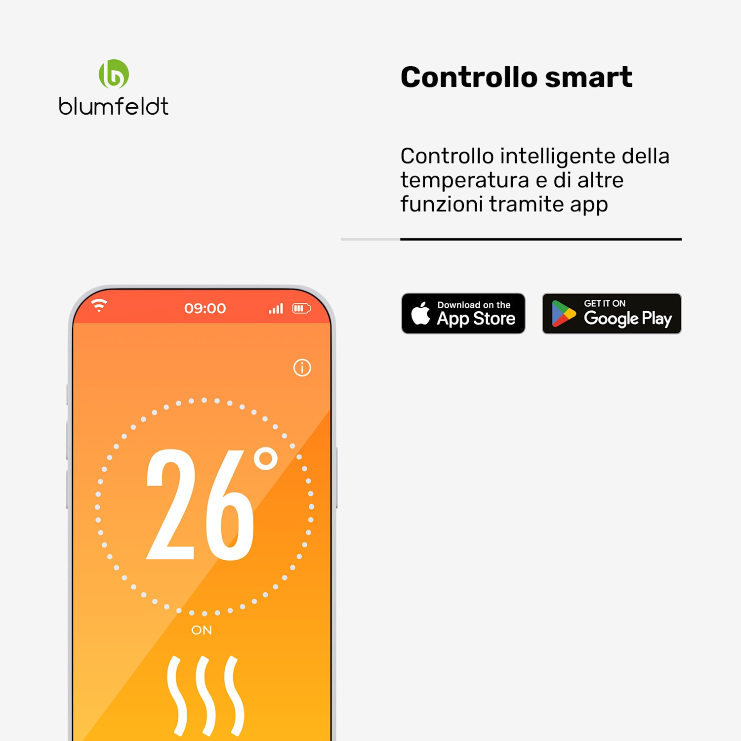 SwiftWave riscaldatore a infrarossi | 2000 W | fino a 20 m² | app comando touch | grafene Nero