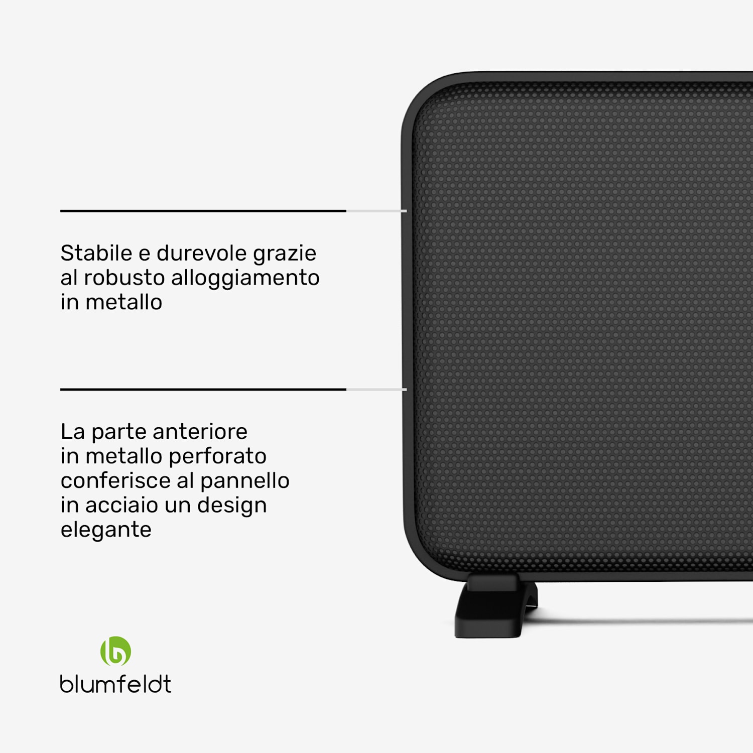 SwiftWave riscaldatore a infrarossi | 2000 W | fino a 20 m² | app comando touch | grafene Nero