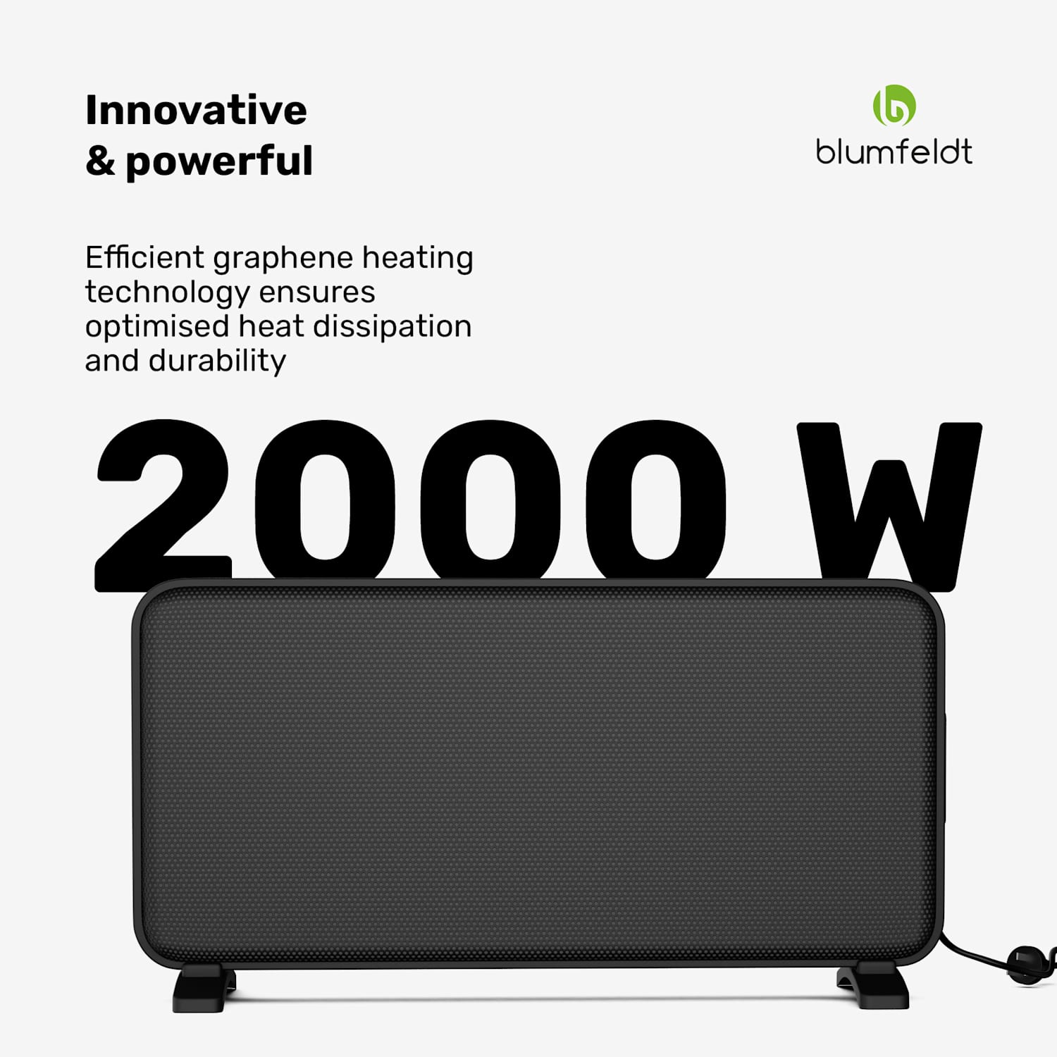 SwiftWave infraroodverwarming | 2000 W | tot 20 m² | app touch control | grafeen Zwart