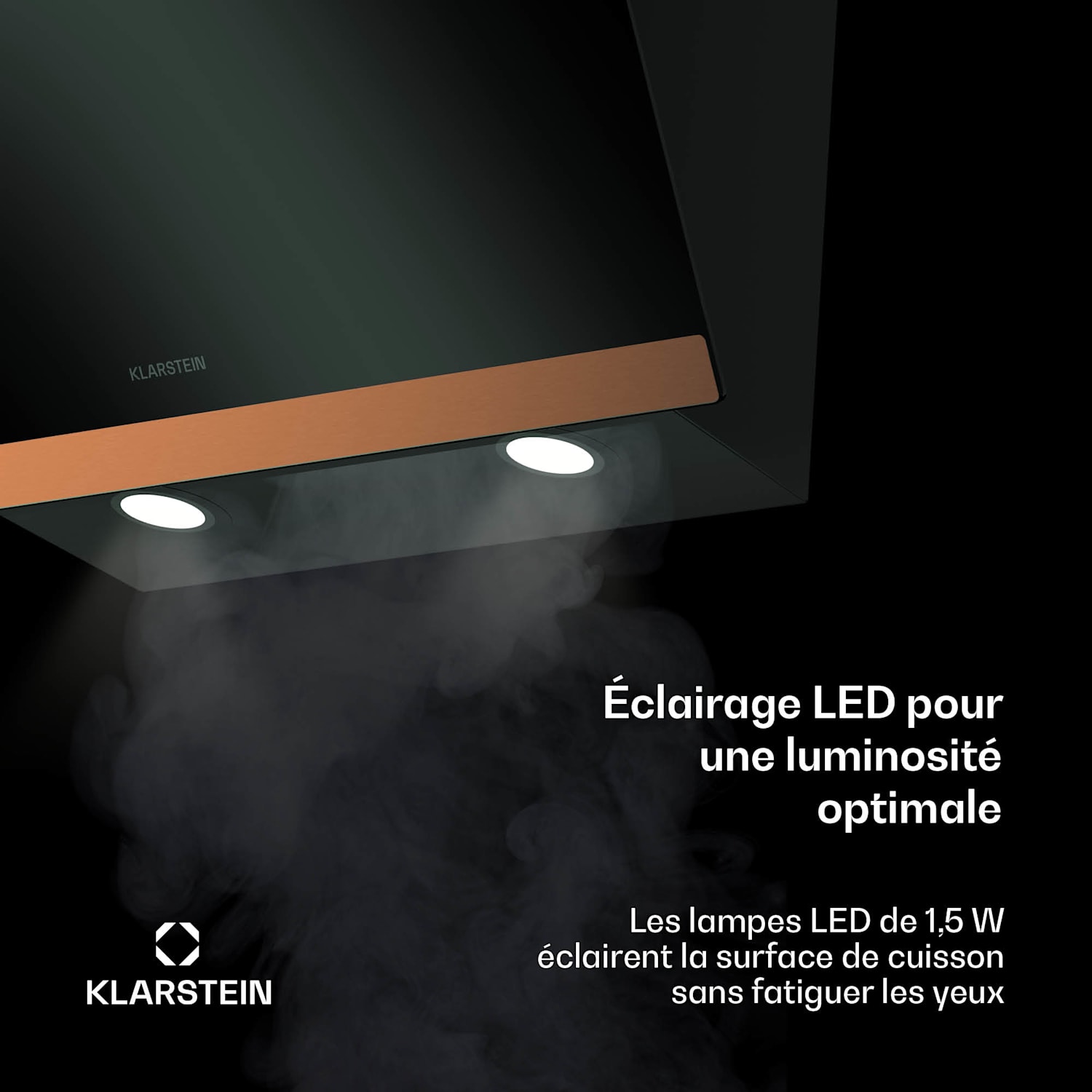 FlashLine 60 afzuigkap | A++ | 524 m³/h | 3 standen | touch | afvoer/circulatie | 100 W 60 cm | Zwart | Koper Metallic