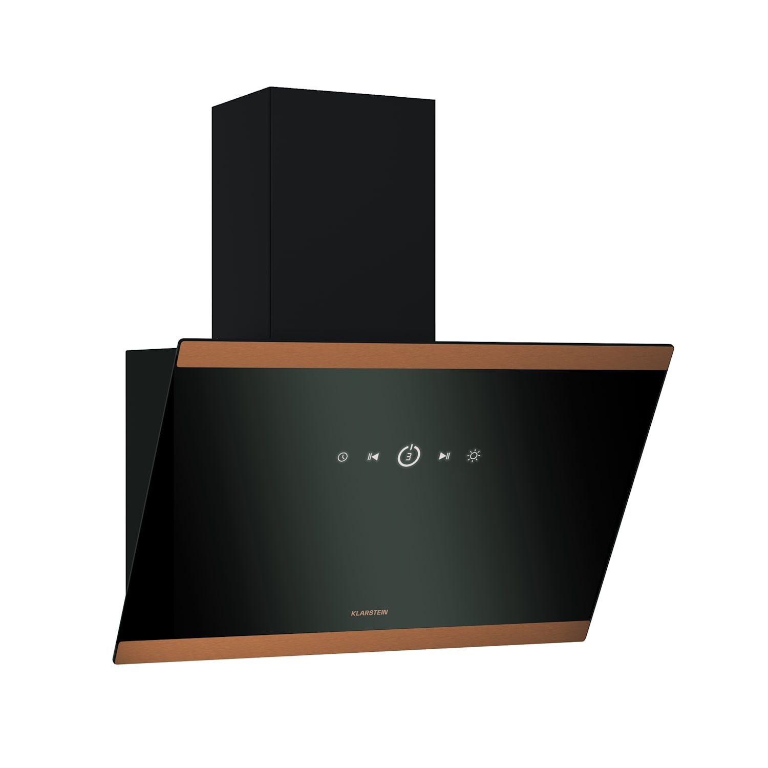 Campana extractora FlashLine 60 | A++ | 578 m³/h | 3 niveles | táctil | extracción/recirculación | 100 W 60 cm | Negro | Cobre