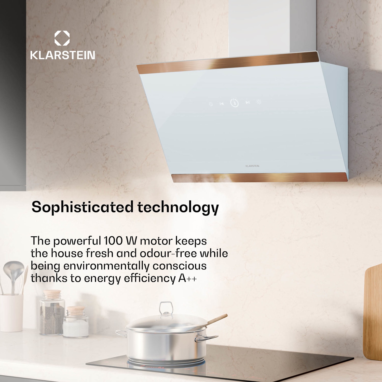 FlashLine 60 afzuigkap | A++ | 524 m³/h | 3 standen | touch | afvoer/circulatie | 100 W 