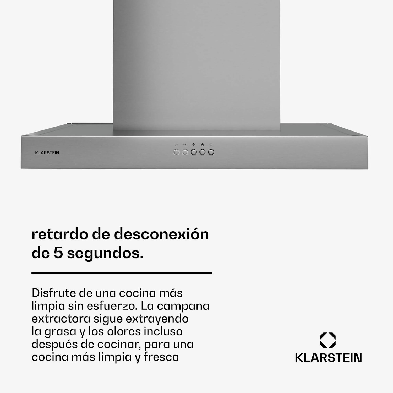 Campana extractora AeroClean | 649,9 m³/h | 4 niveles | EEK A++ | extracción de aire/recirculación de aire 